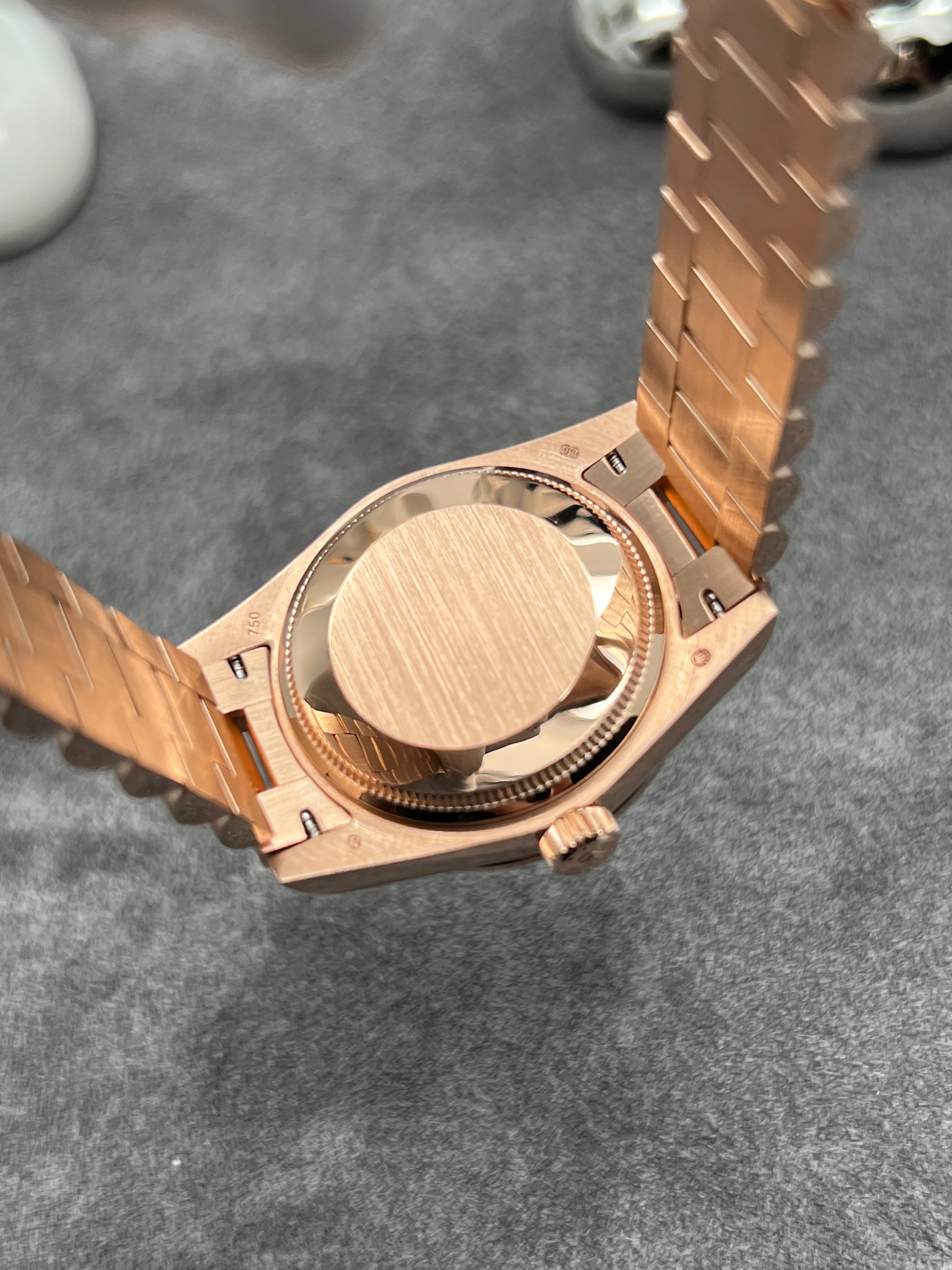 Rolex Chocolate Diamond 18K Everose Gold Women's Wristwatch 28 mm