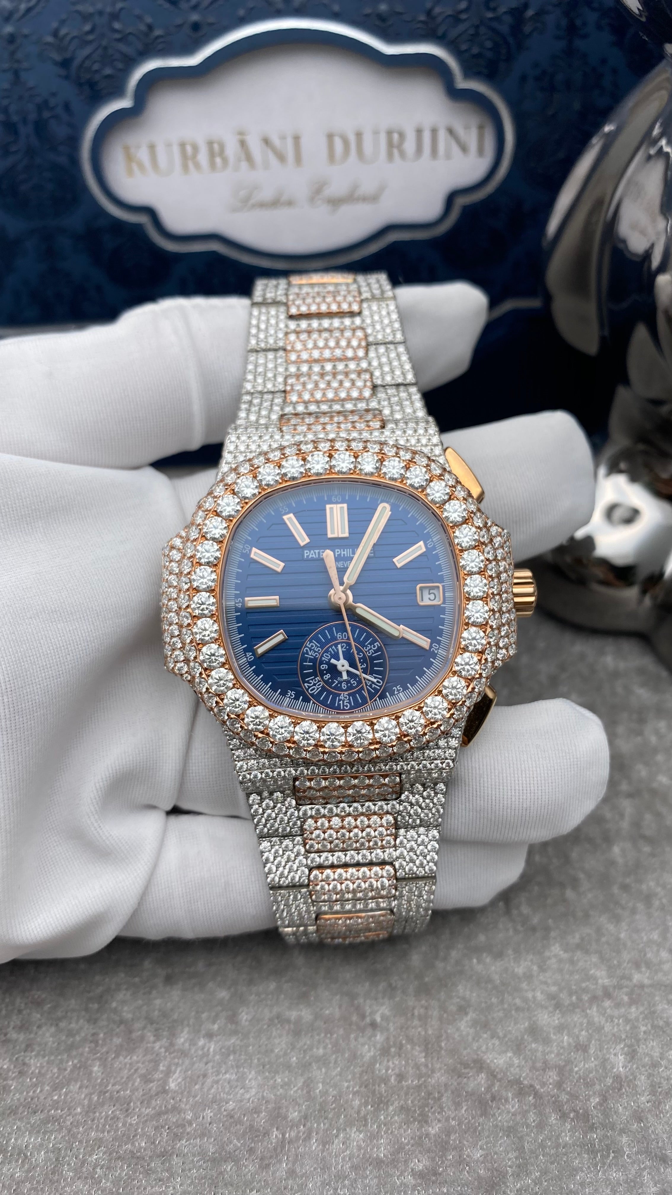 Patek Philippe Nautilus 5980/1AR-001 18K Rose Gold/Steel Diamond Watch
