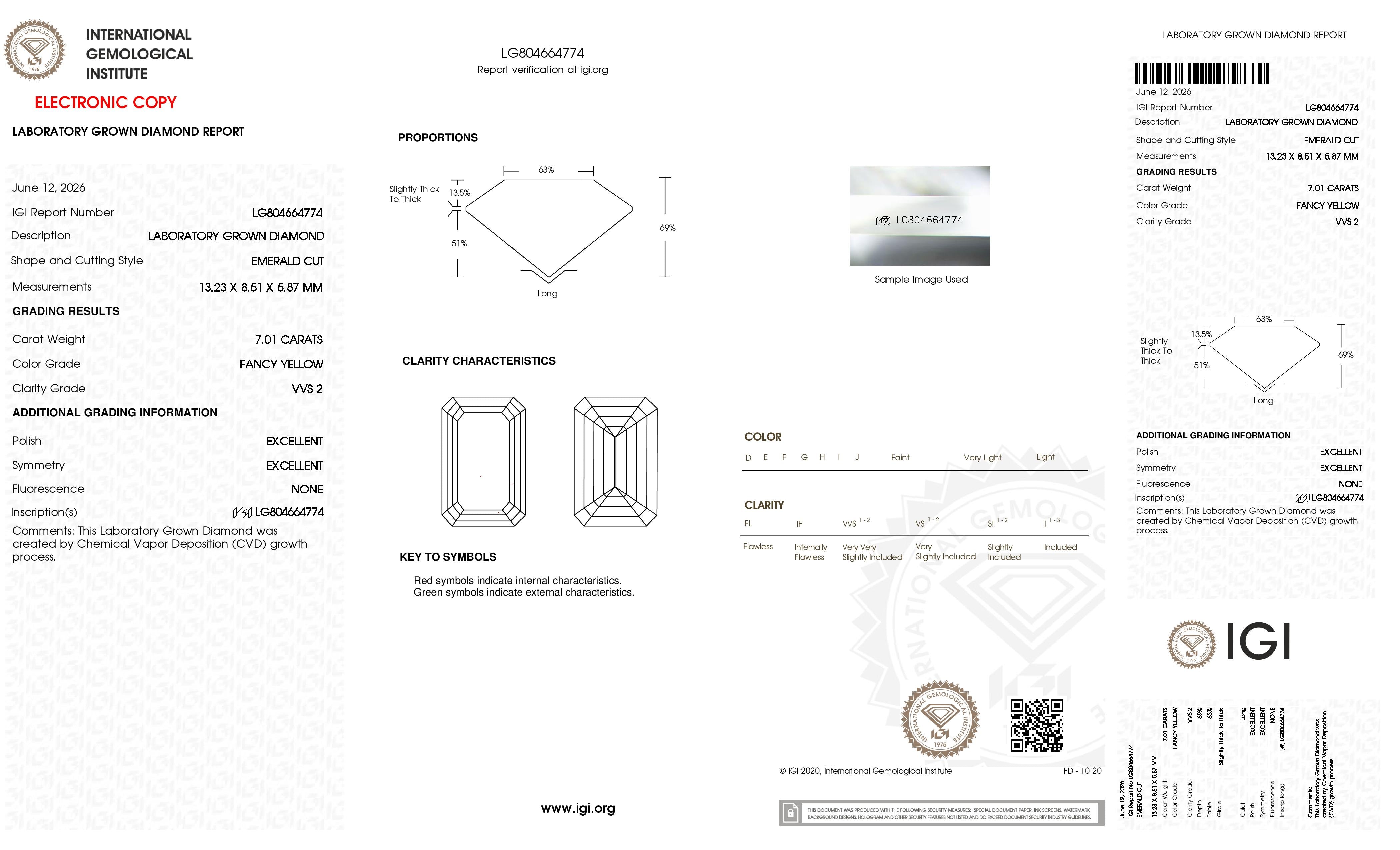 Addison Fancy Yellow Emerald Cut Diamond Plain Band With Baguette Cut Sides Engagement Ring 10ct 18k White Gold