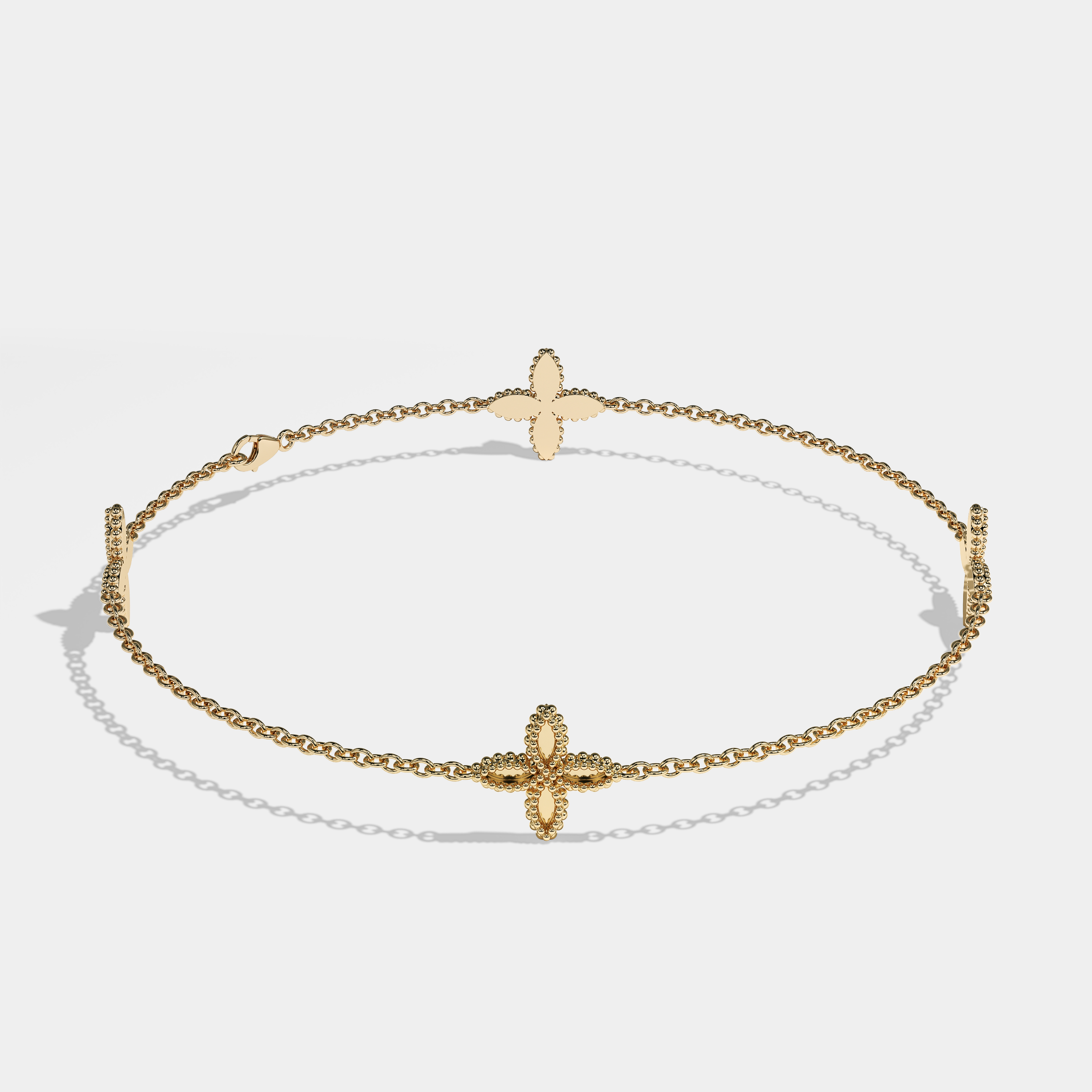 Enchantress Solid Bracelet 18K Yellow Gold