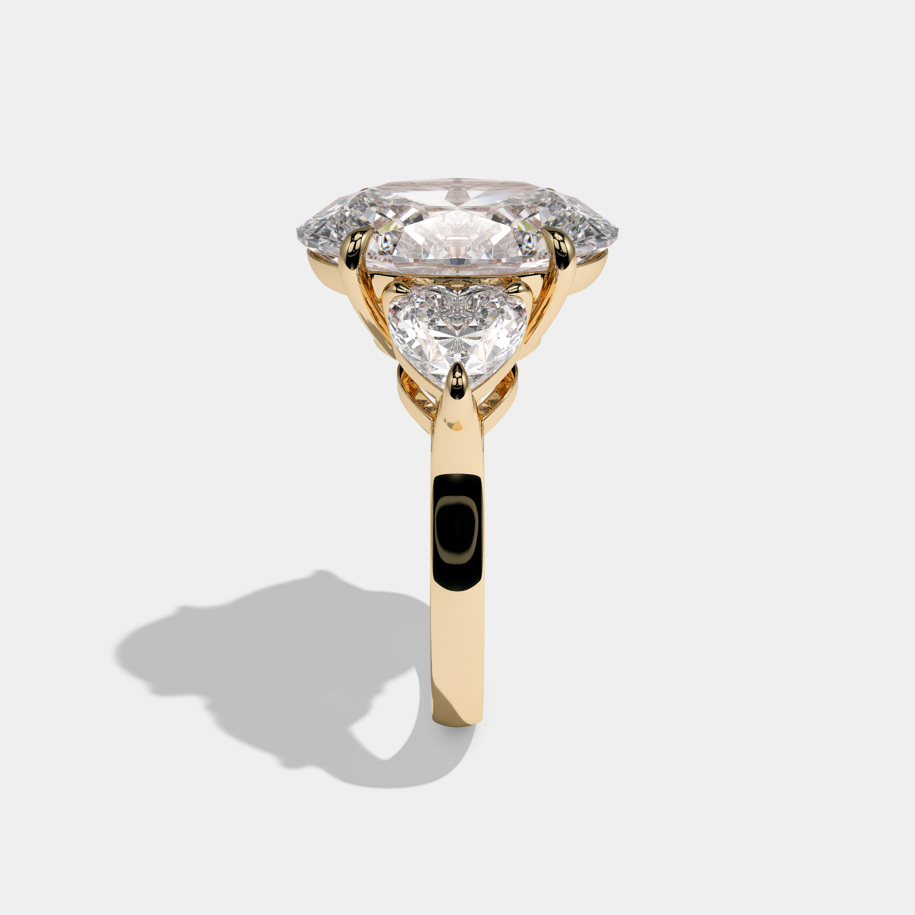 Eleanor Oval Cut Diamond Halo Engagement Ring 10ct 18k Yellow Gold