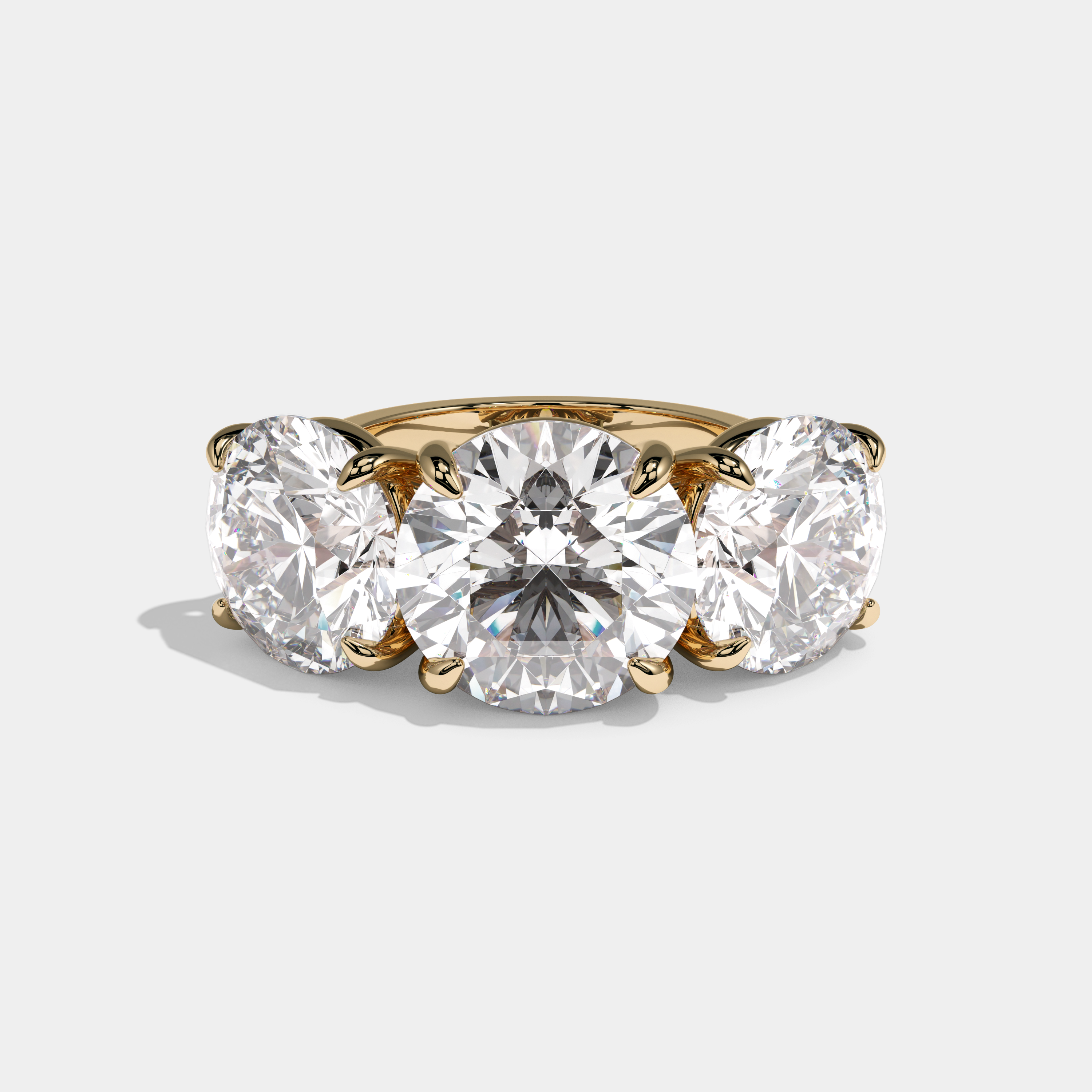 Cecily Round Brilliant Cut Diamond Halo Engagement Ring 12ct 18K Yellow Gold