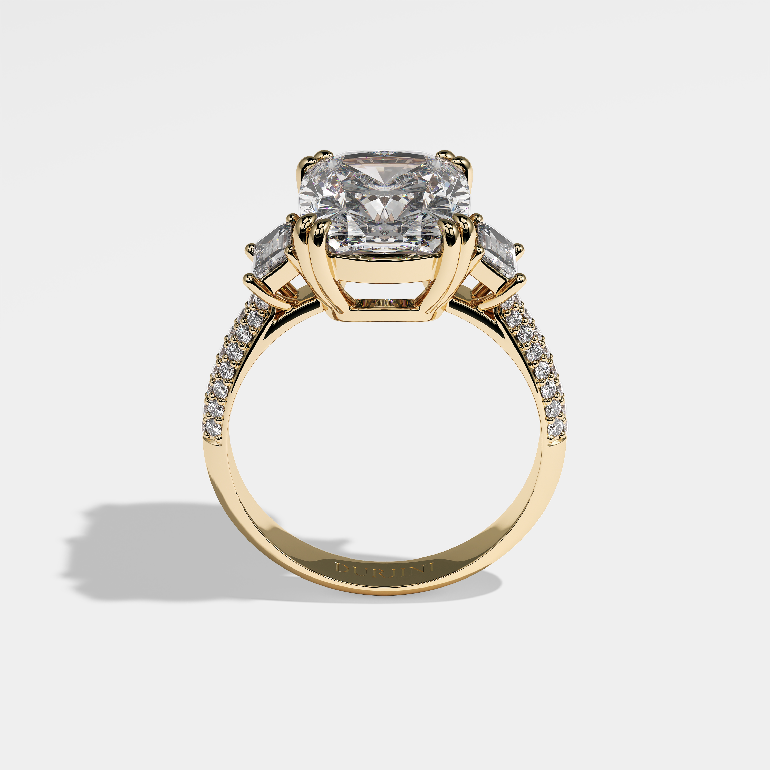 Laura Diamond Cushion Engagement Ring 18K Yellow Gold 9.00ct