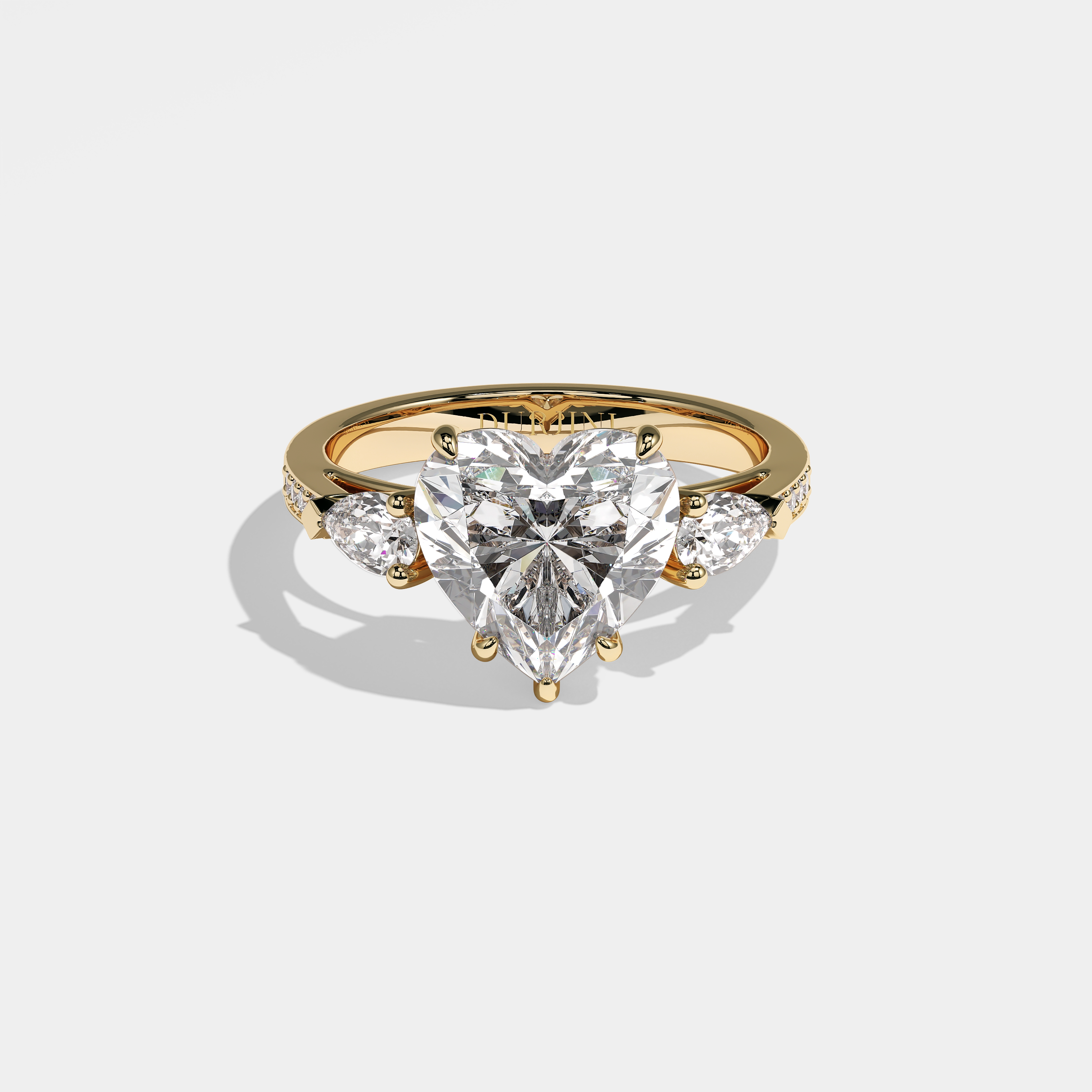 Rhonda Diamond Heart Engagement Ring 18K Yellow Gold 6.30ct