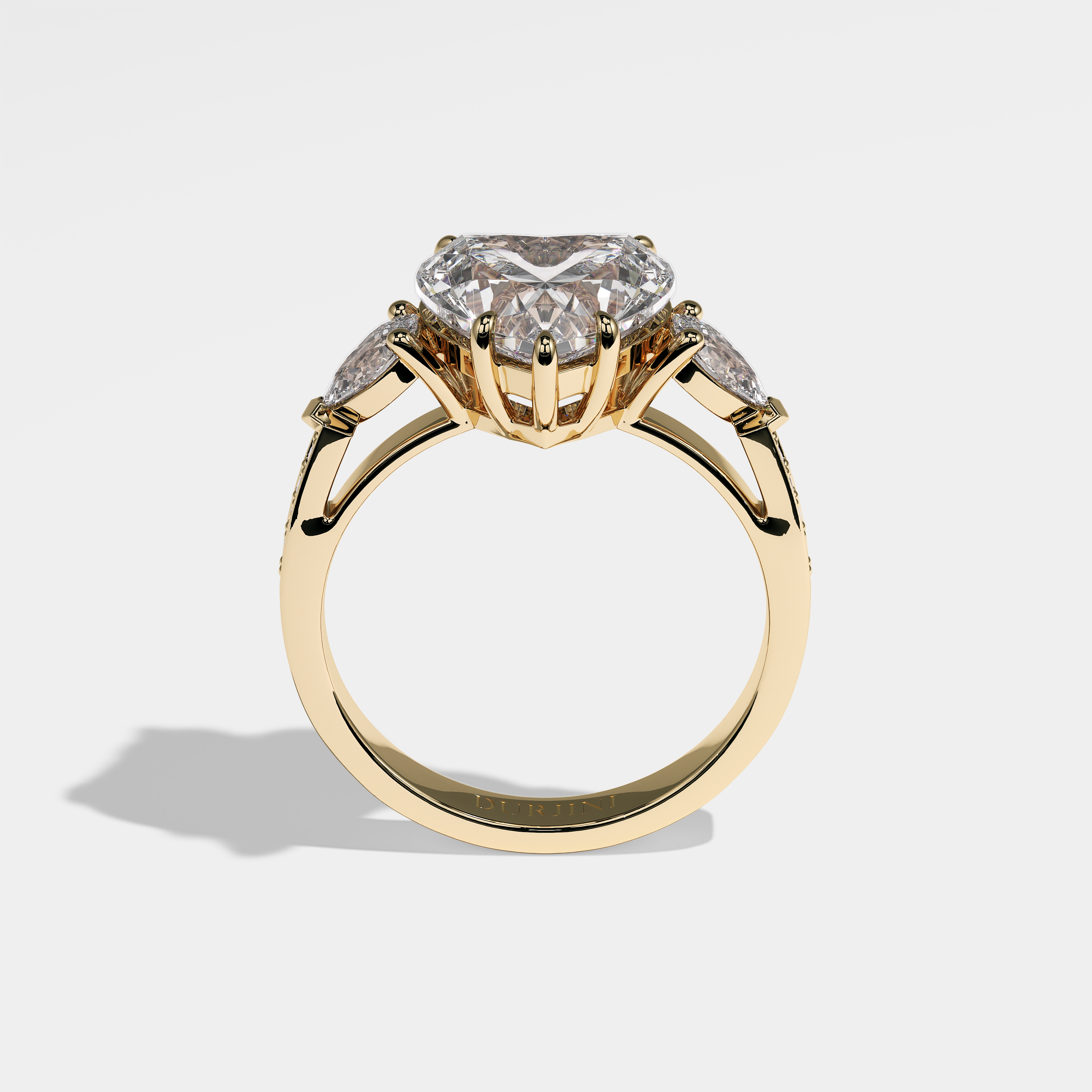 Rhonda Diamond Heart Engagement Ring 18K Yellow Gold 6.30ct