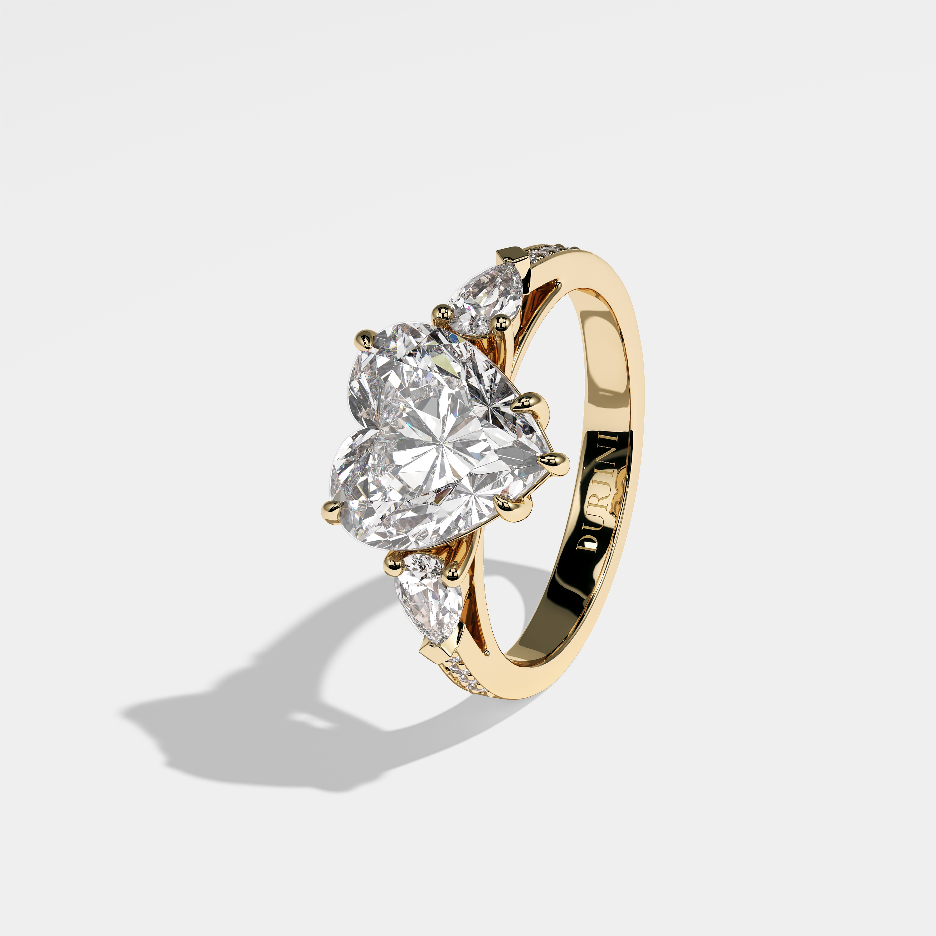 Rhonda Diamond Heart Engagement Ring 18K Yellow Gold 6.30ct