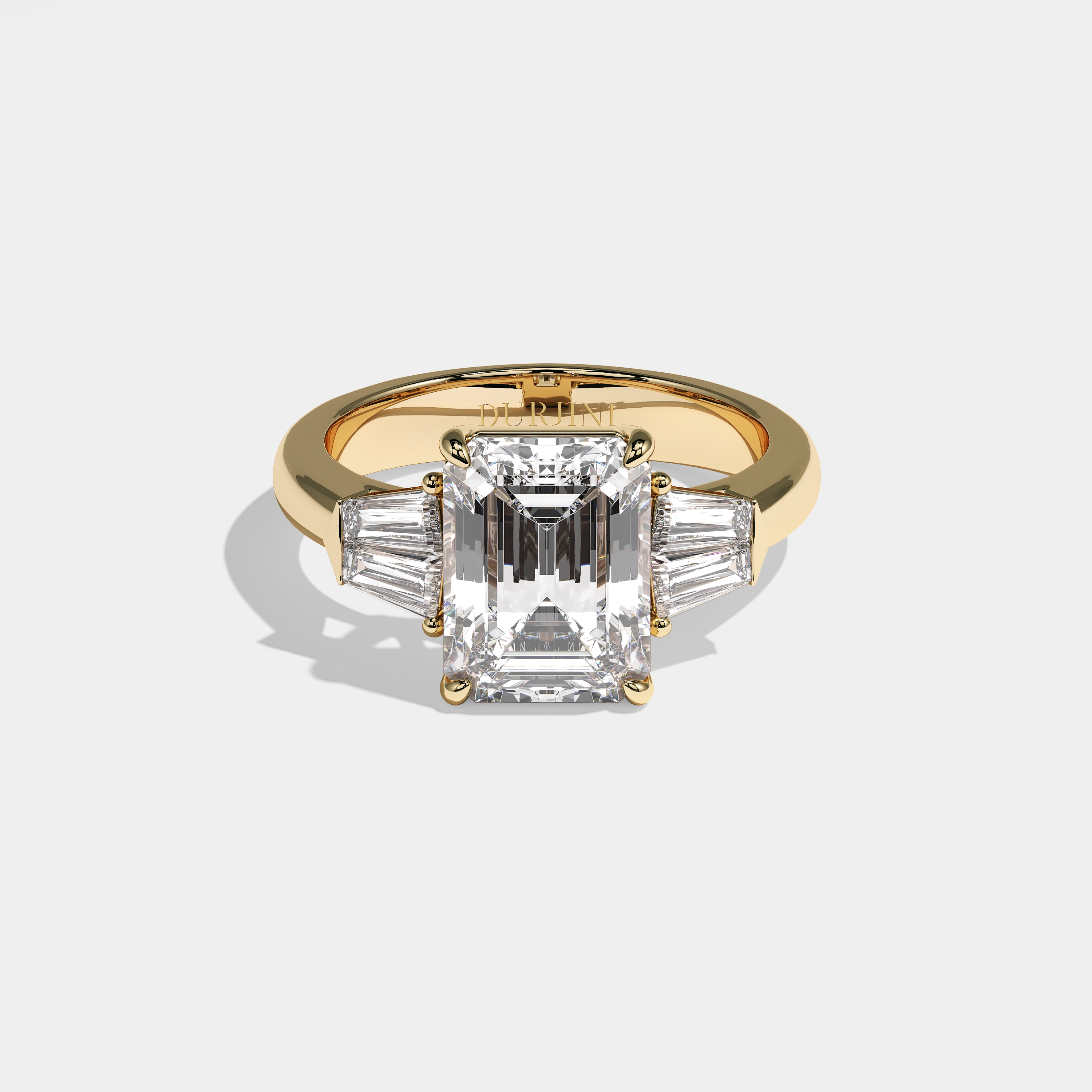 Tiana Diamond Emerald Engagement Ring 18K Yellow Gold 6.00ct