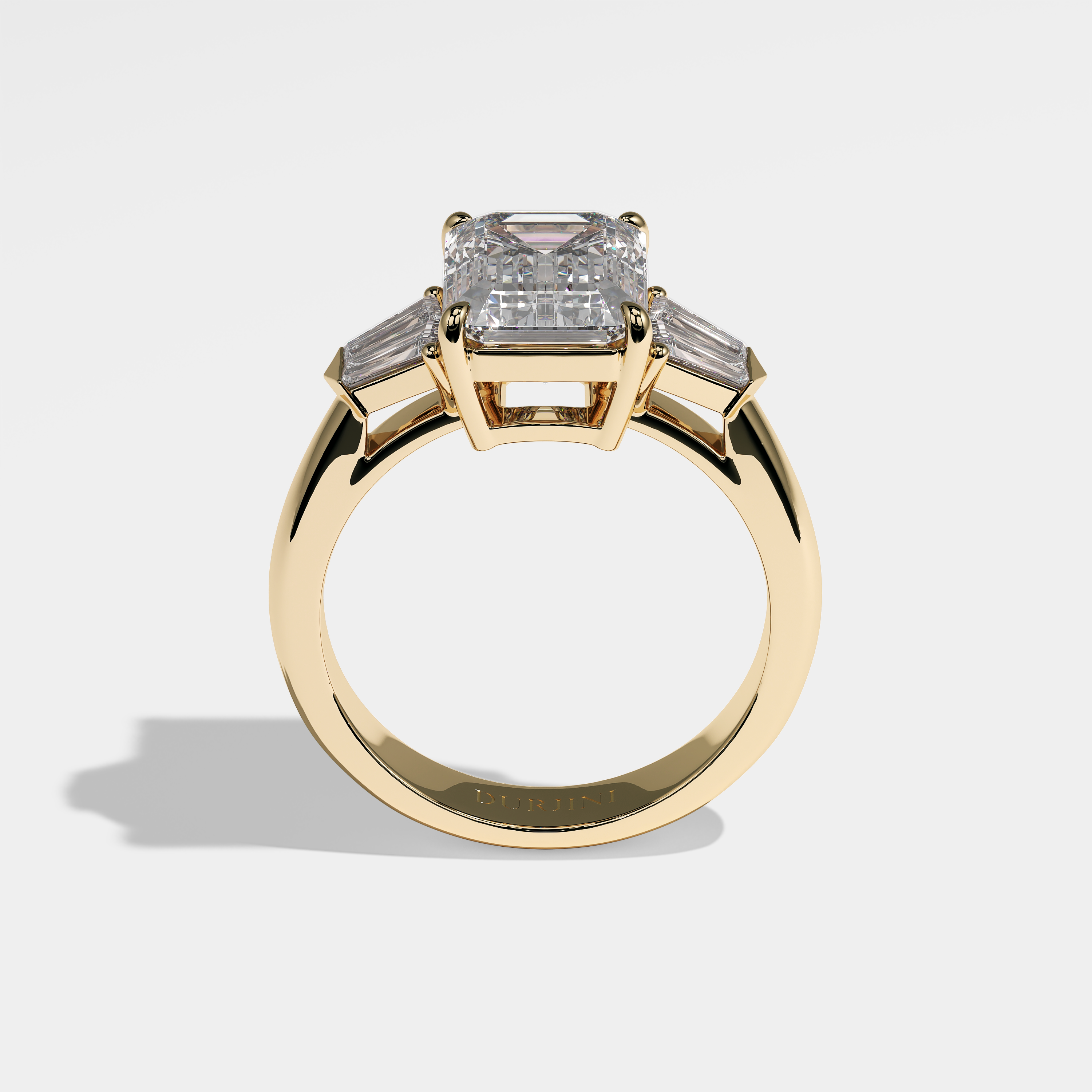 Tiana Diamond Emerald Engagement Ring 18K Yellow Gold 6.00ct
