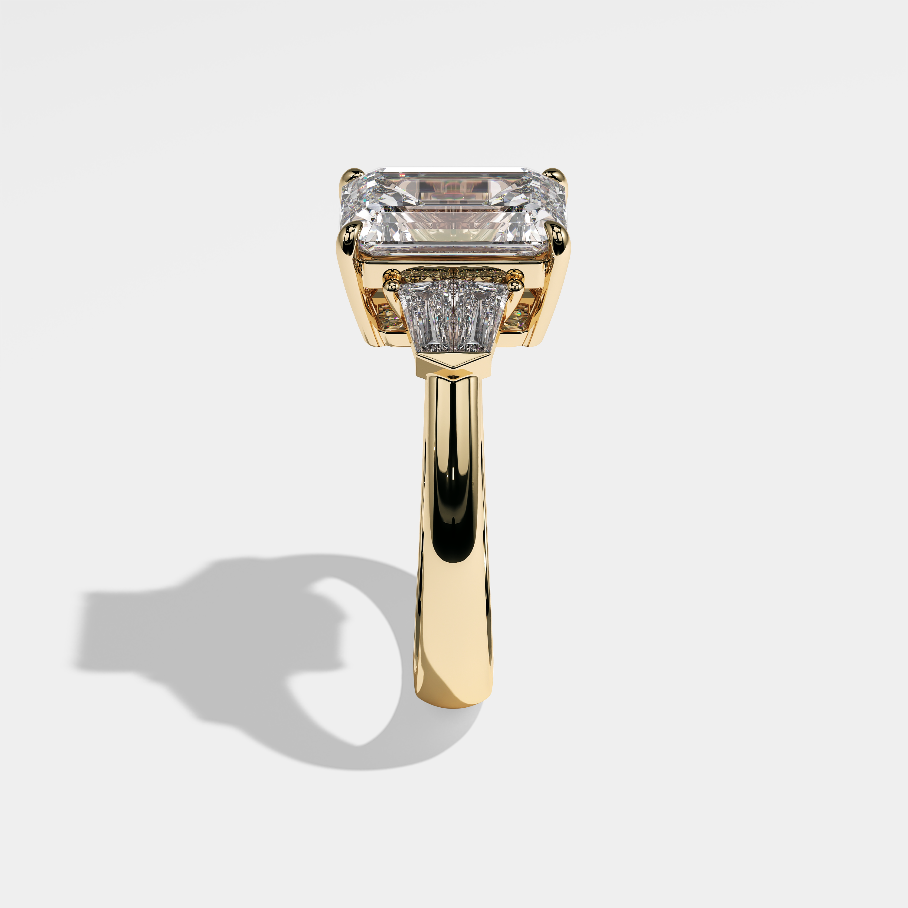 Tiana Diamond Emerald Engagement Ring 18K Yellow Gold 6.00ct