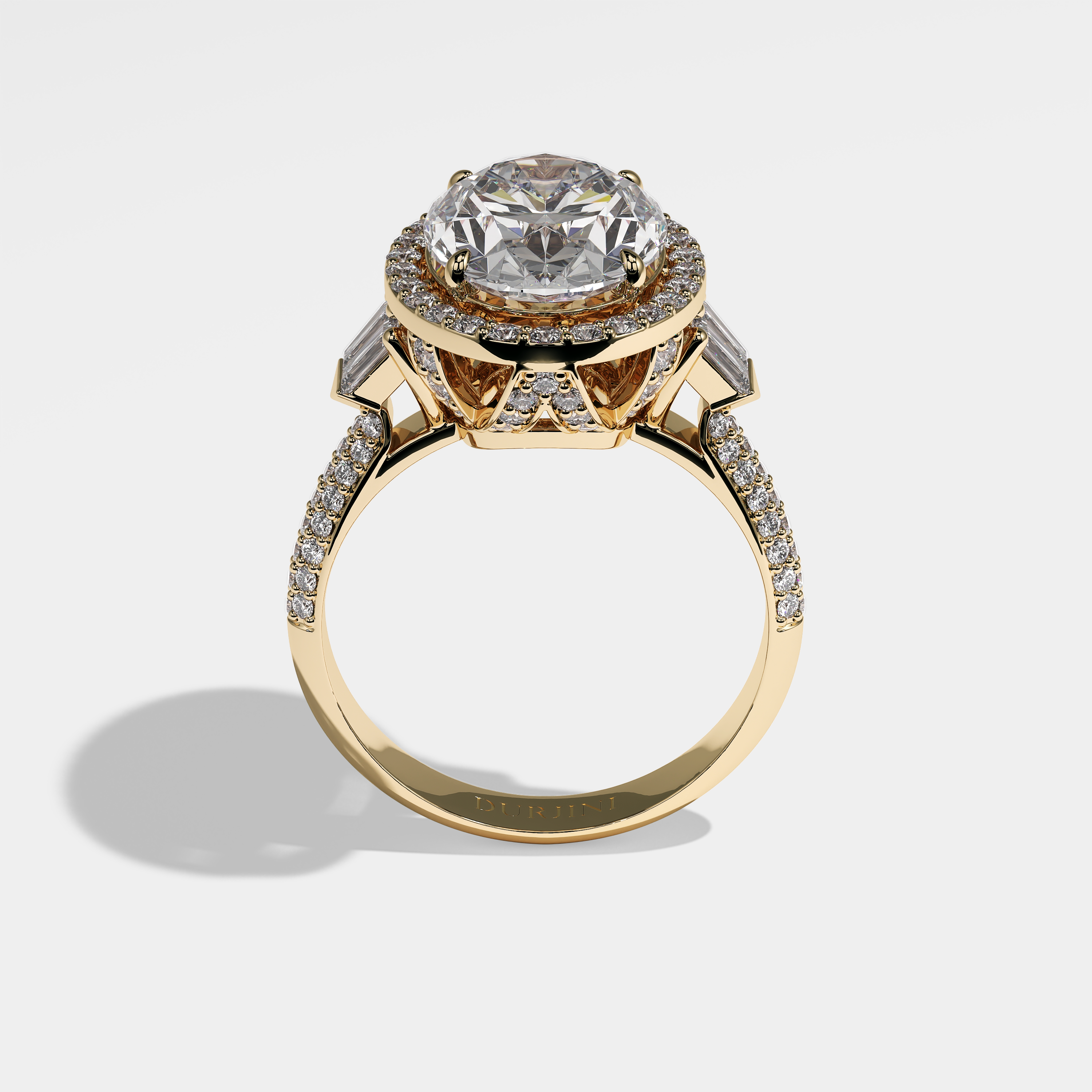 Lindsey Diamond Oval Halo Engagement Ring 18K Yellow Gold 9.50ct