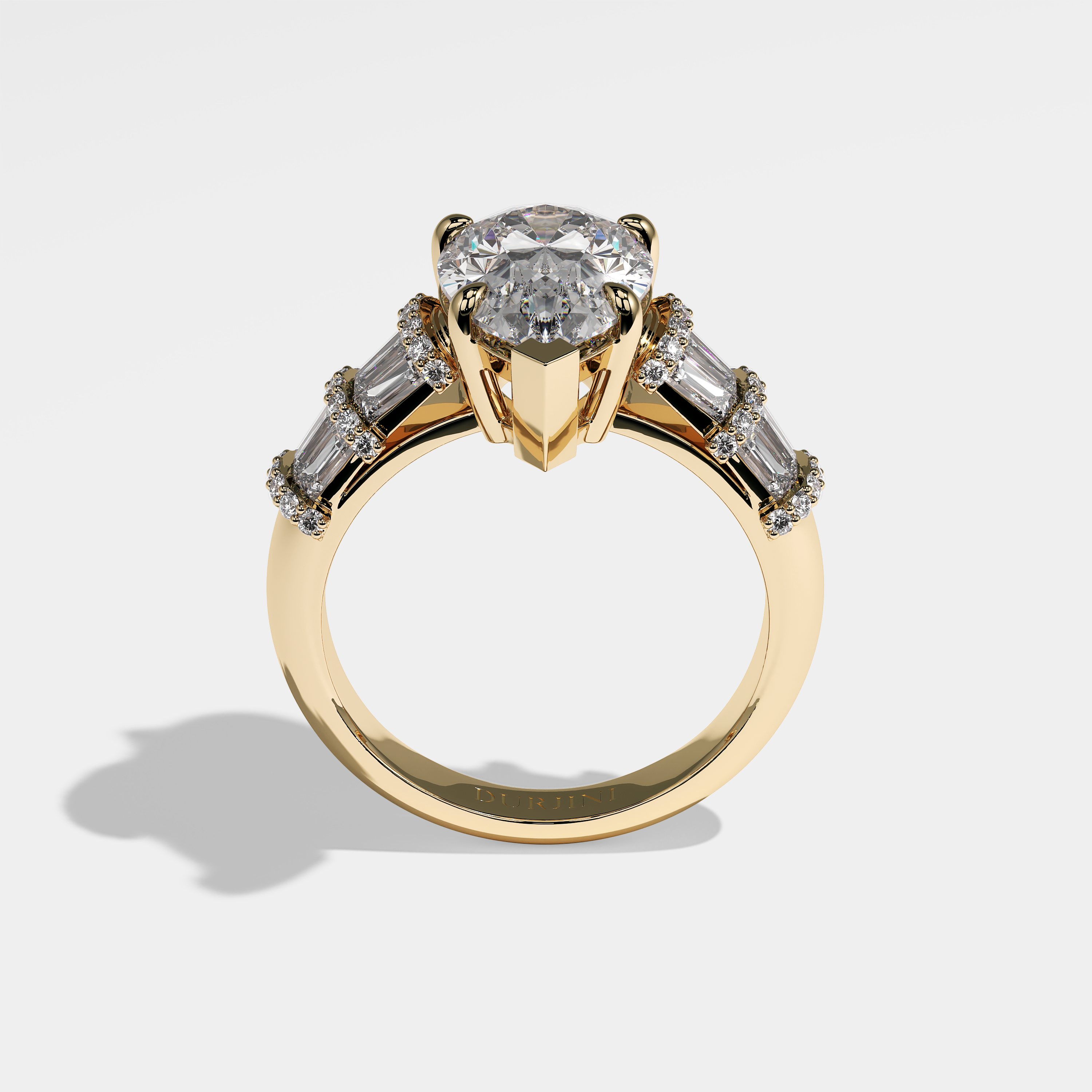 Annalise Diamond Pear Engagement Ring 18K Yellow Gold 9.00ct