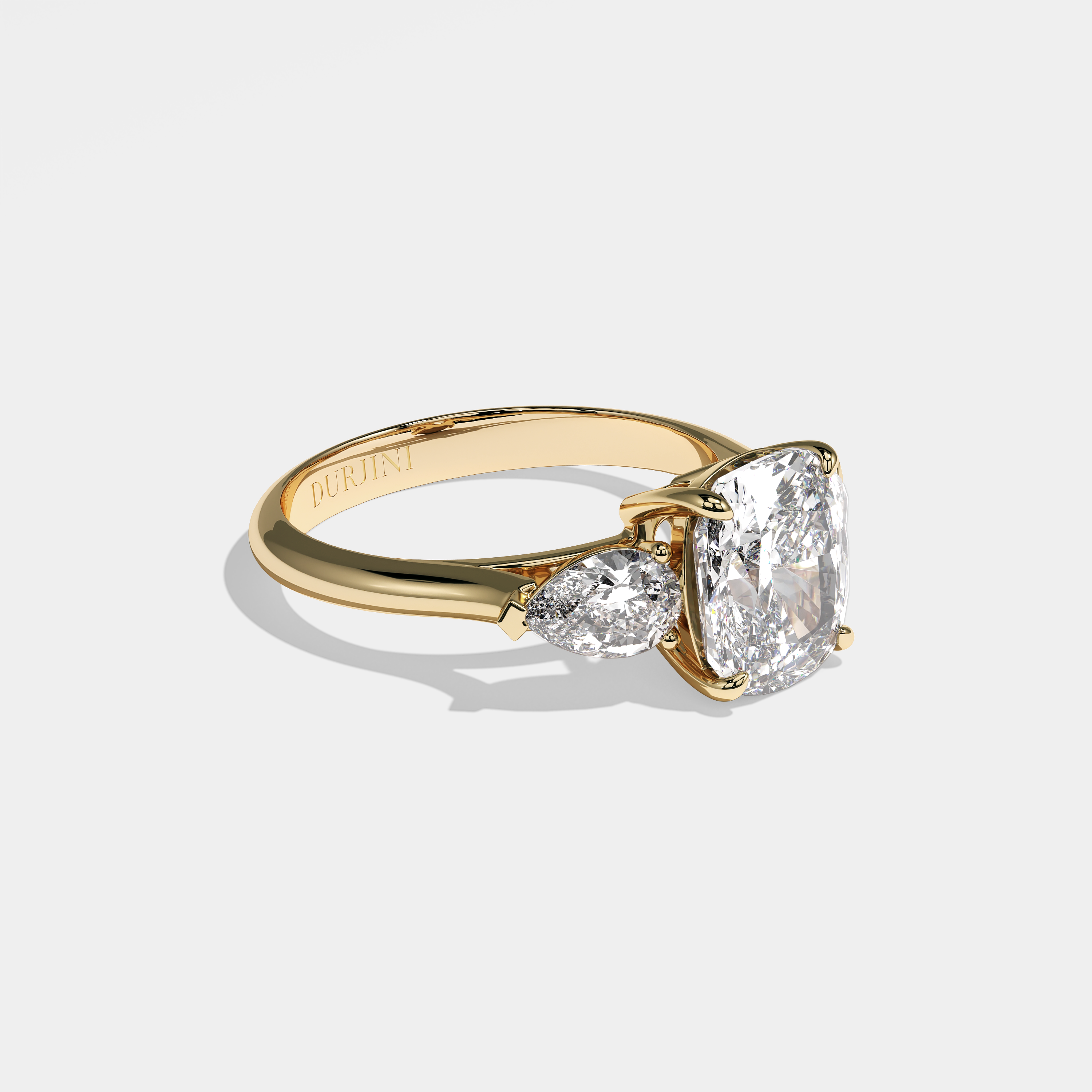 Maybach oval diamond engagement ring in 18K yellow gold by Kurbãni Durjini, right view