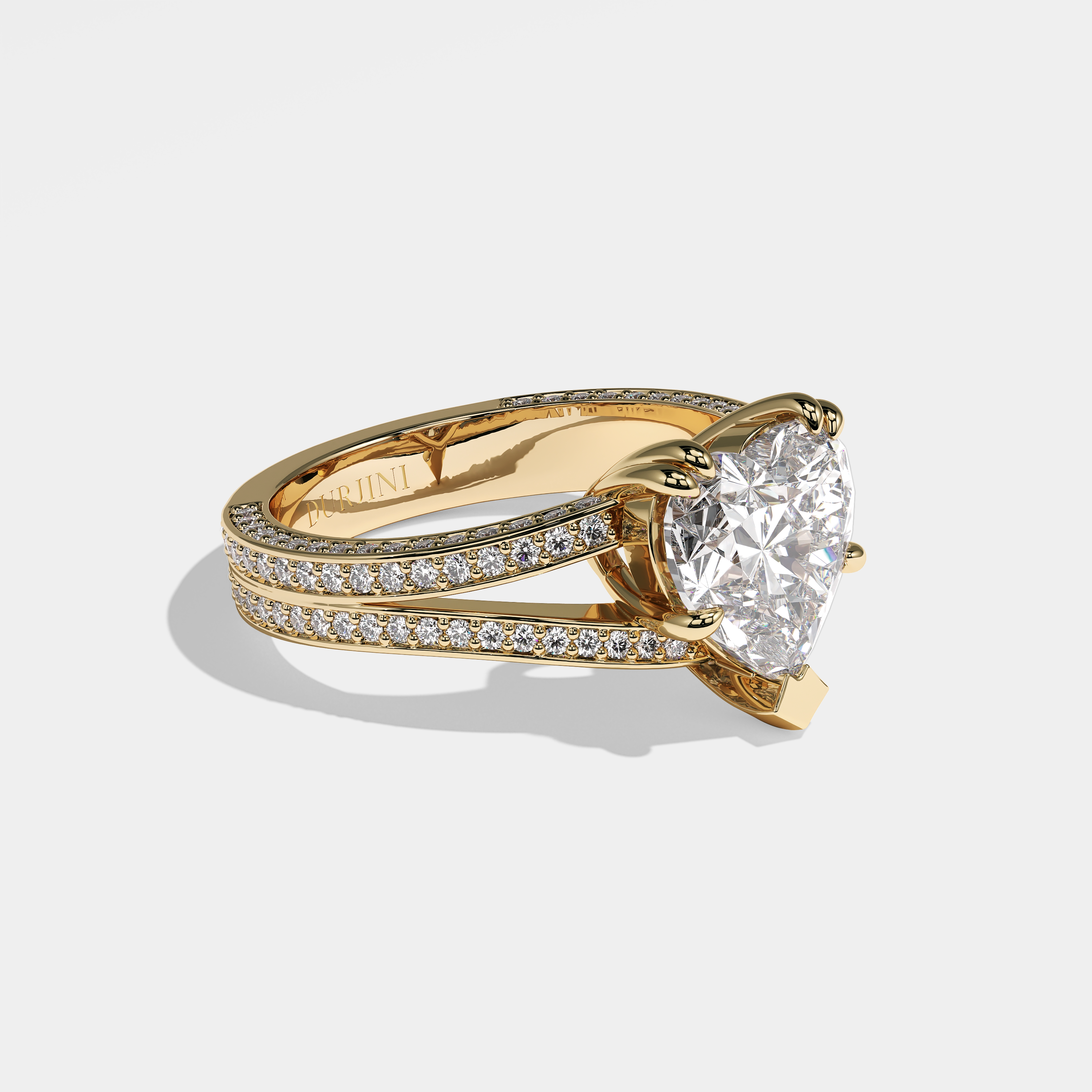 Jenny Diamond Heart Engagement Ring 18K Yellow Gold 6.00ct
