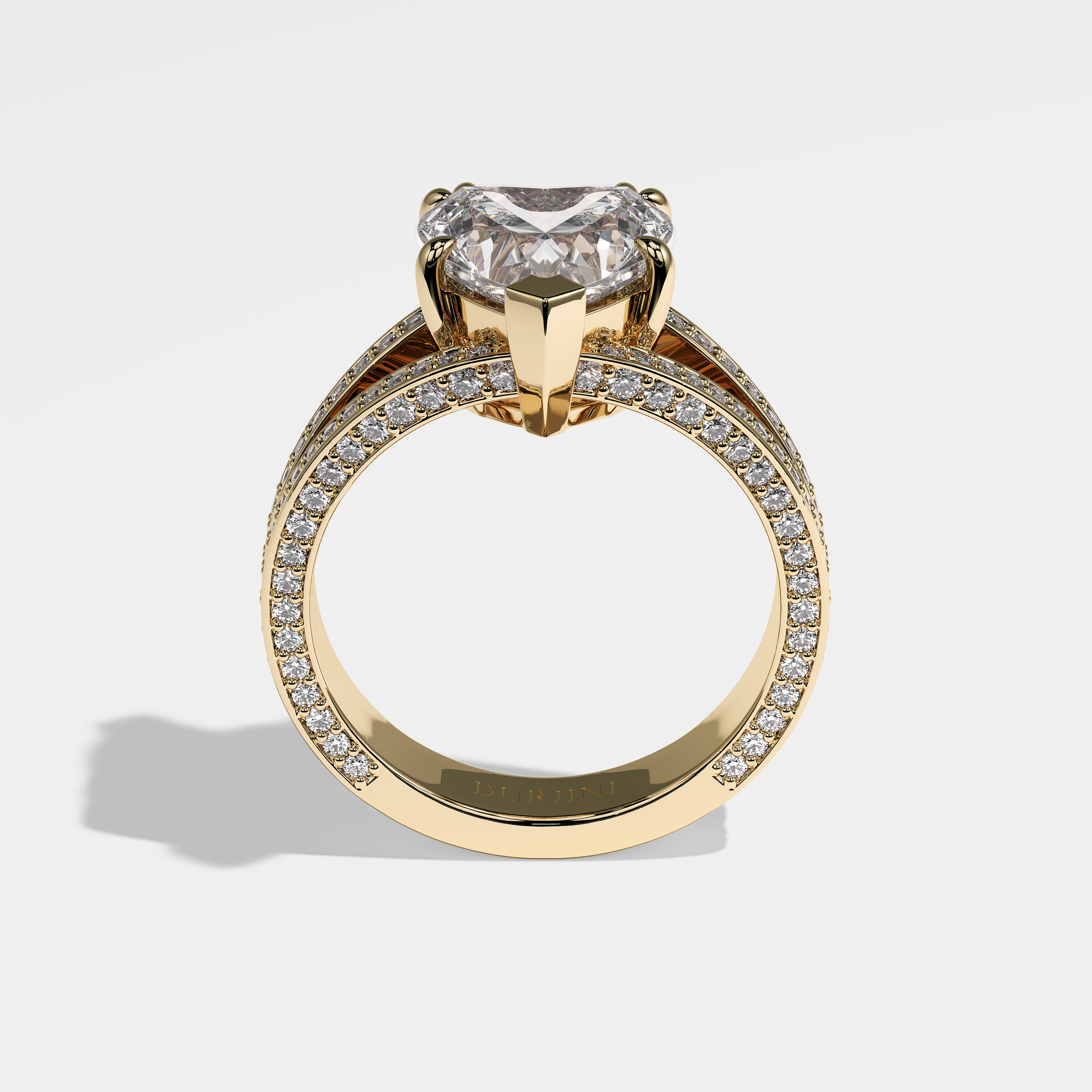 Jenny Diamond Heart Engagement Ring 18K Yellow Gold 6.00ct