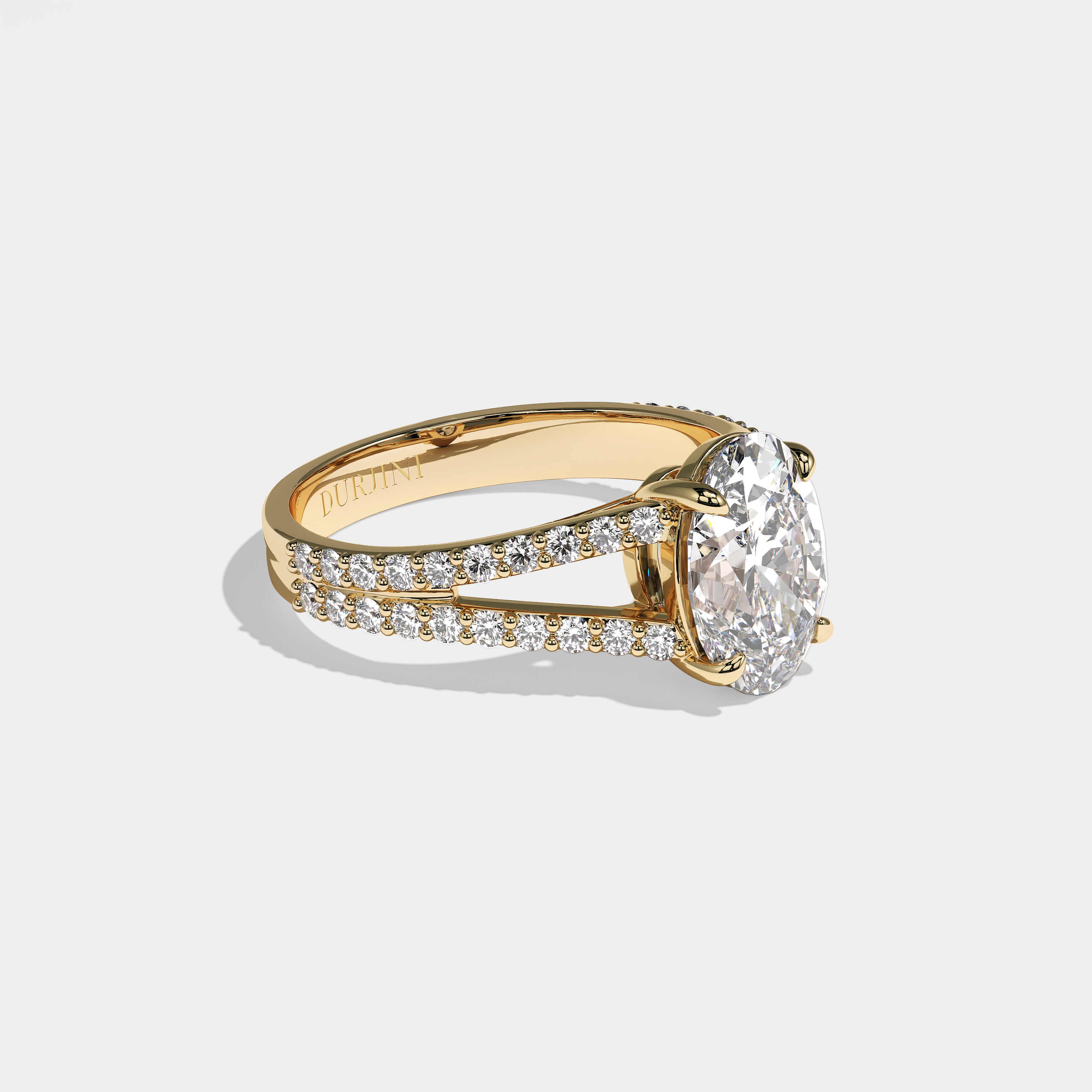 Xena Diamond Oval Engagement Ring 18K Yellow Gold 4.50ct