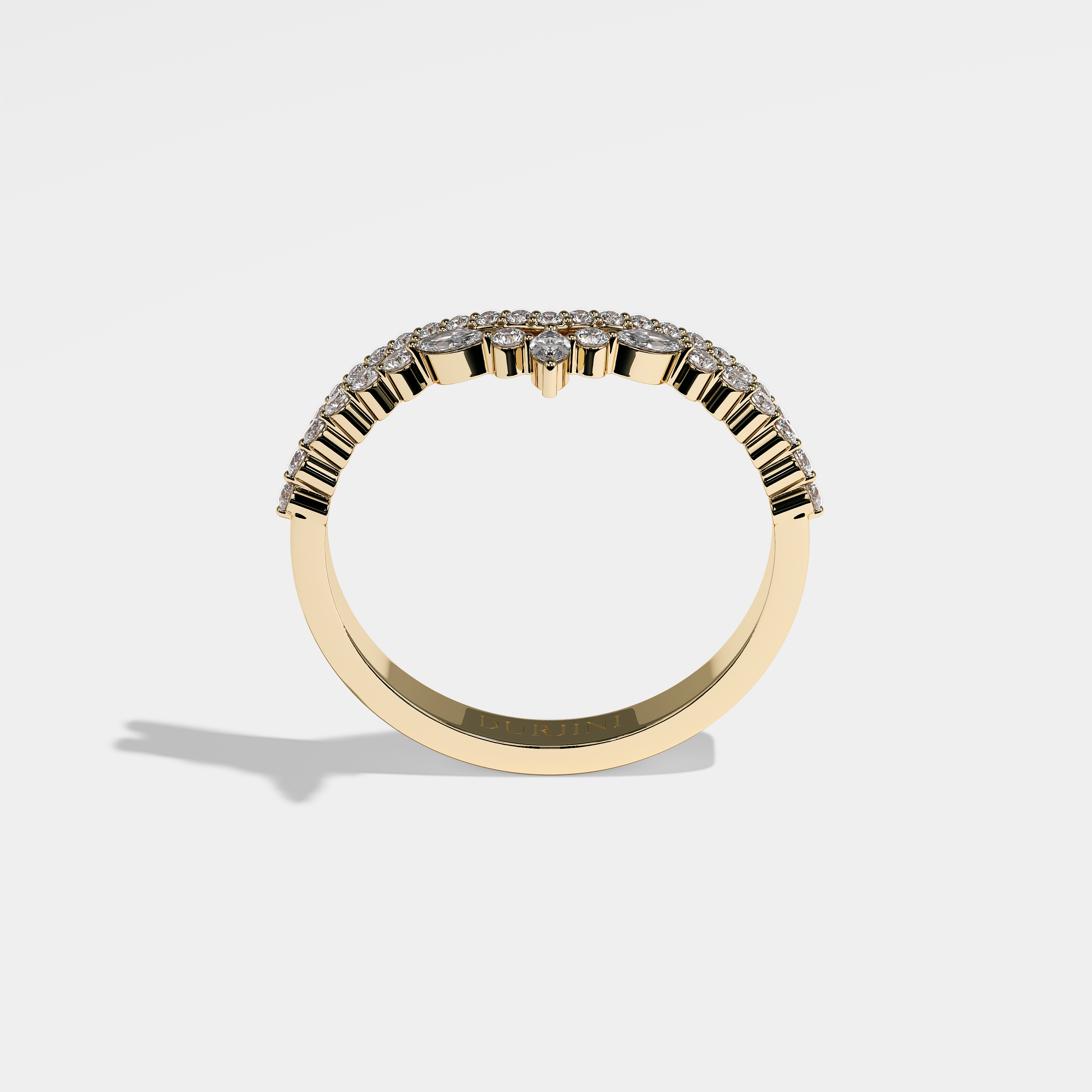 Noor Diamond Round Brilliant Halo Engagement Ring 18K Yellow Gold 3.00ct