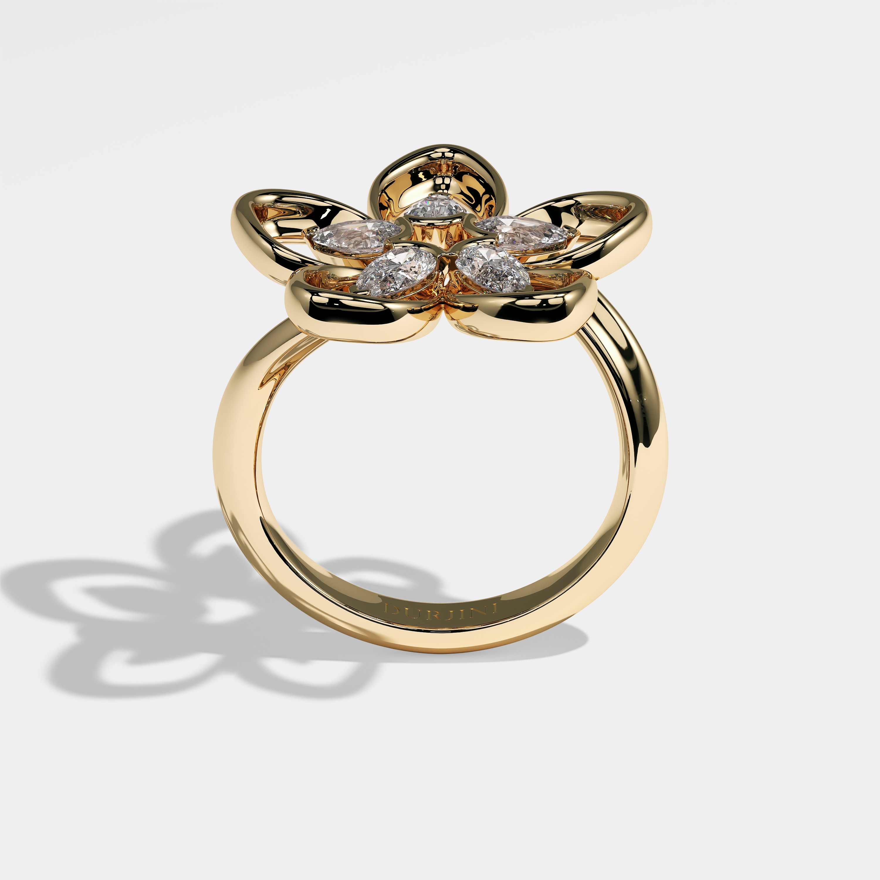 Hatton Diamond Pear Engagement Ring 18K Yellow Gold 6.30ct