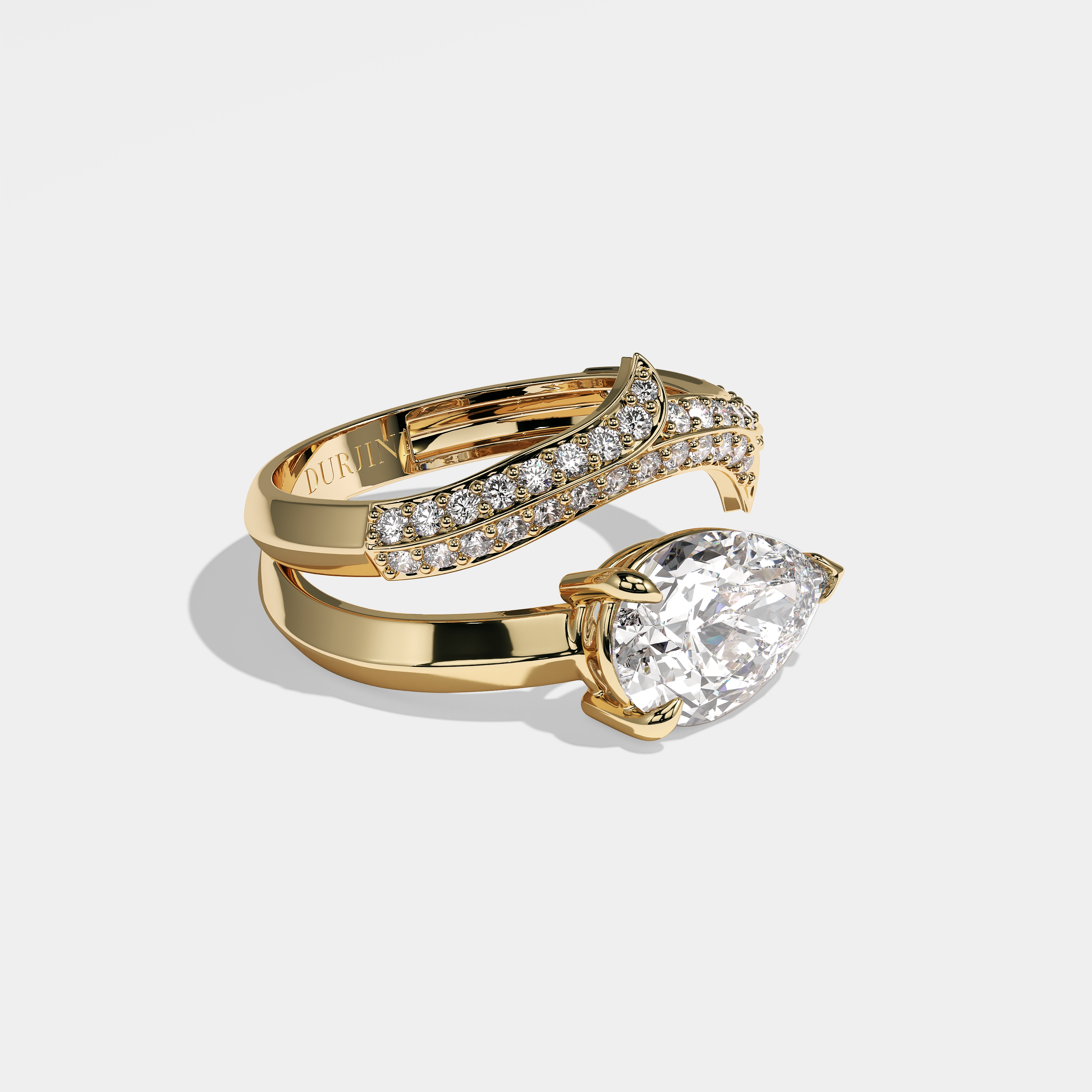 Marisol Diamond Pear Engagement Ring 18K Yellow Gold 7.00ct