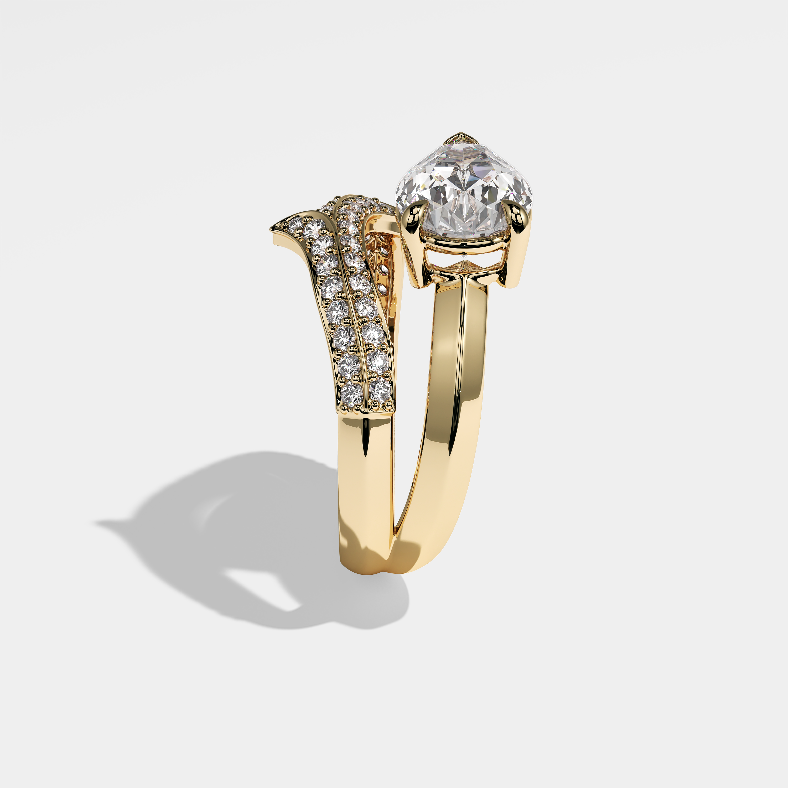 Marisol Diamond Pear Engagement Ring 18K Yellow Gold 7.00ct
