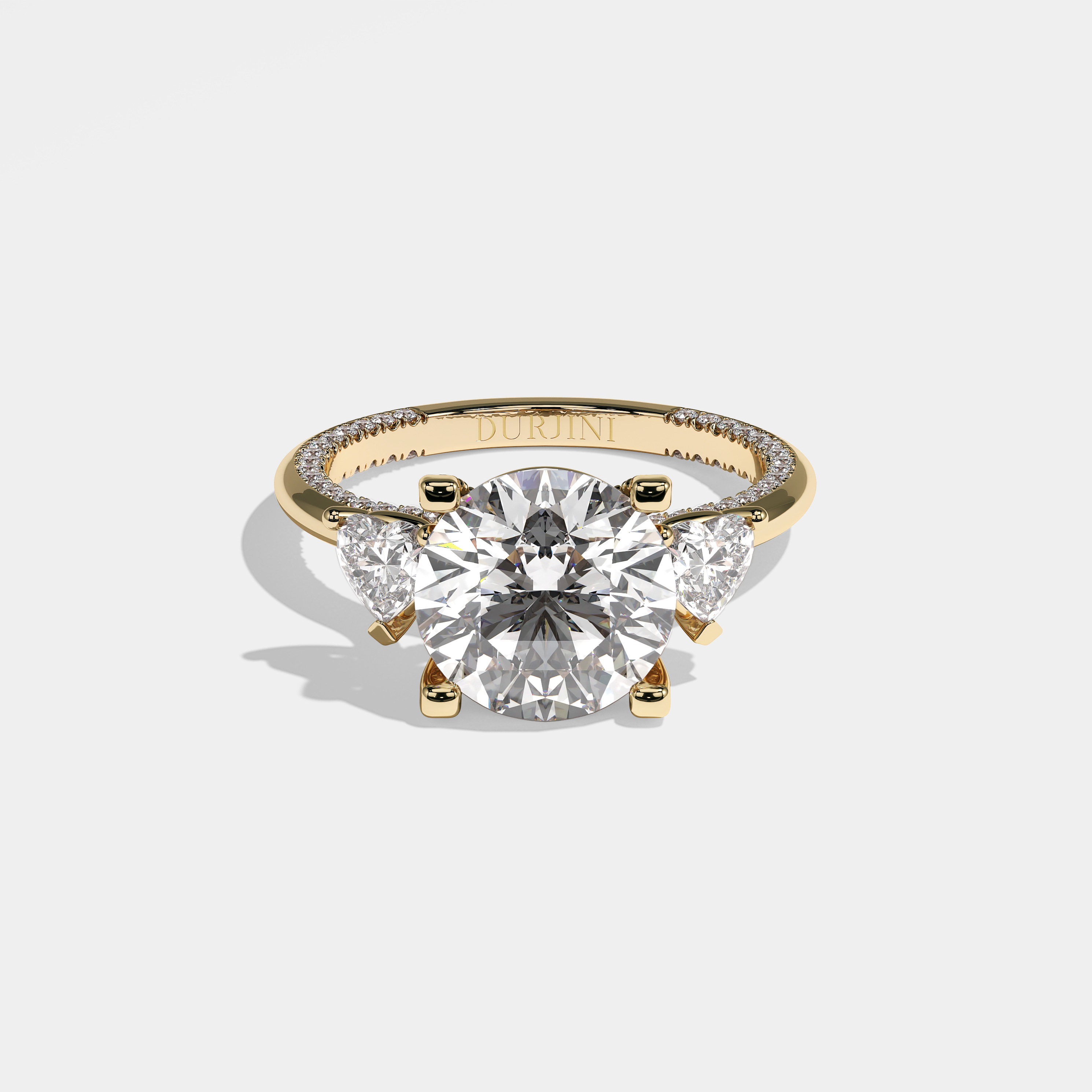 Mariana Diamond Round Brilliant Engagement Ring 18K Yellow Gold 7.00ct