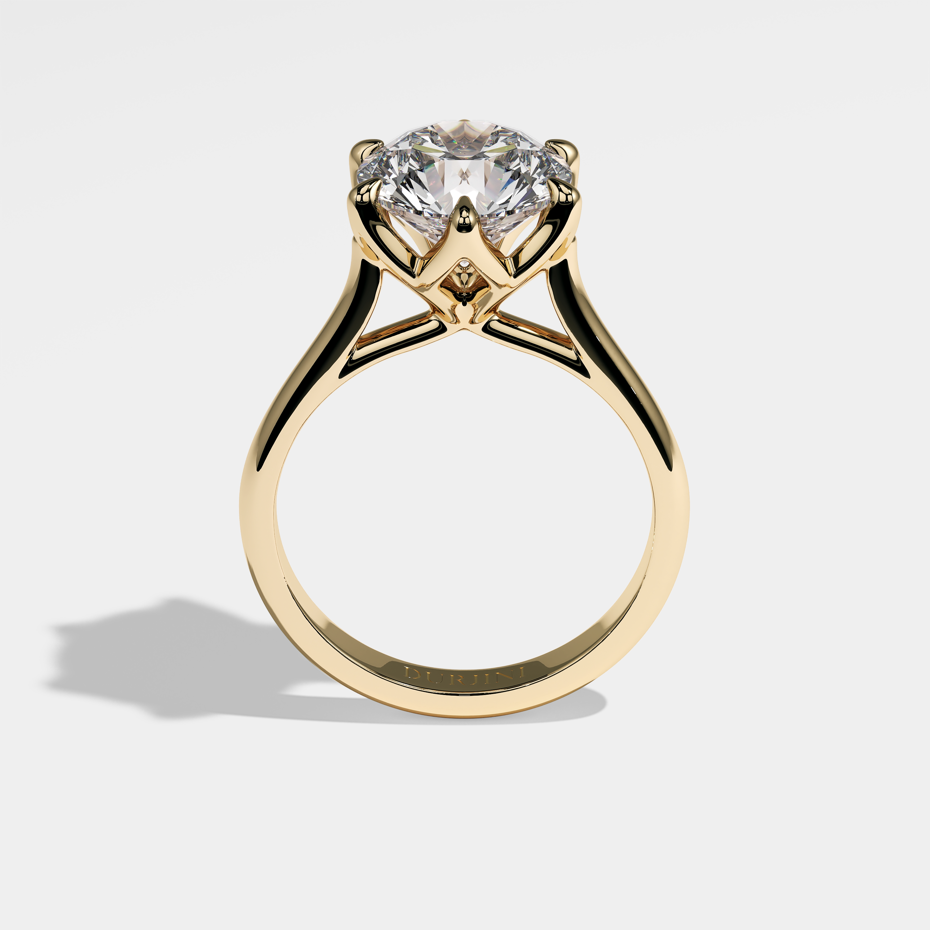 Mireia Diamond Round Brilliant Engagement Ring 18K Yellow Gold 3.50ct