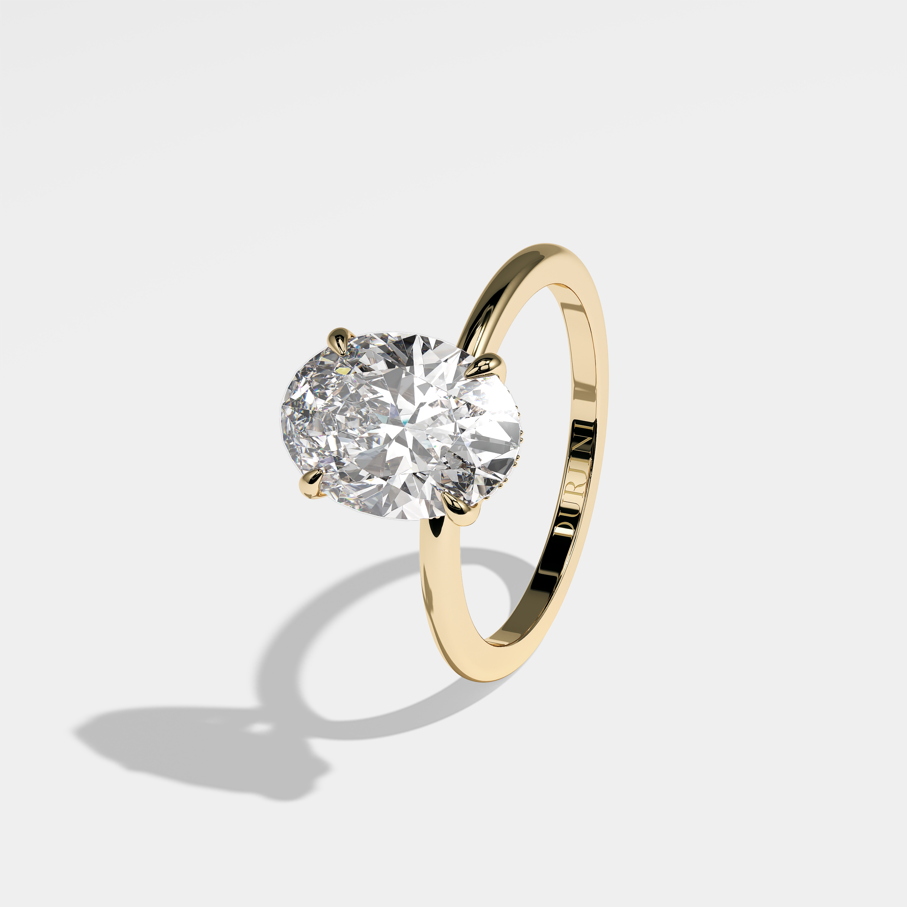 Maya Diamond Oval Halo Engagement Ring 18K Yellow Gold 5.50ct