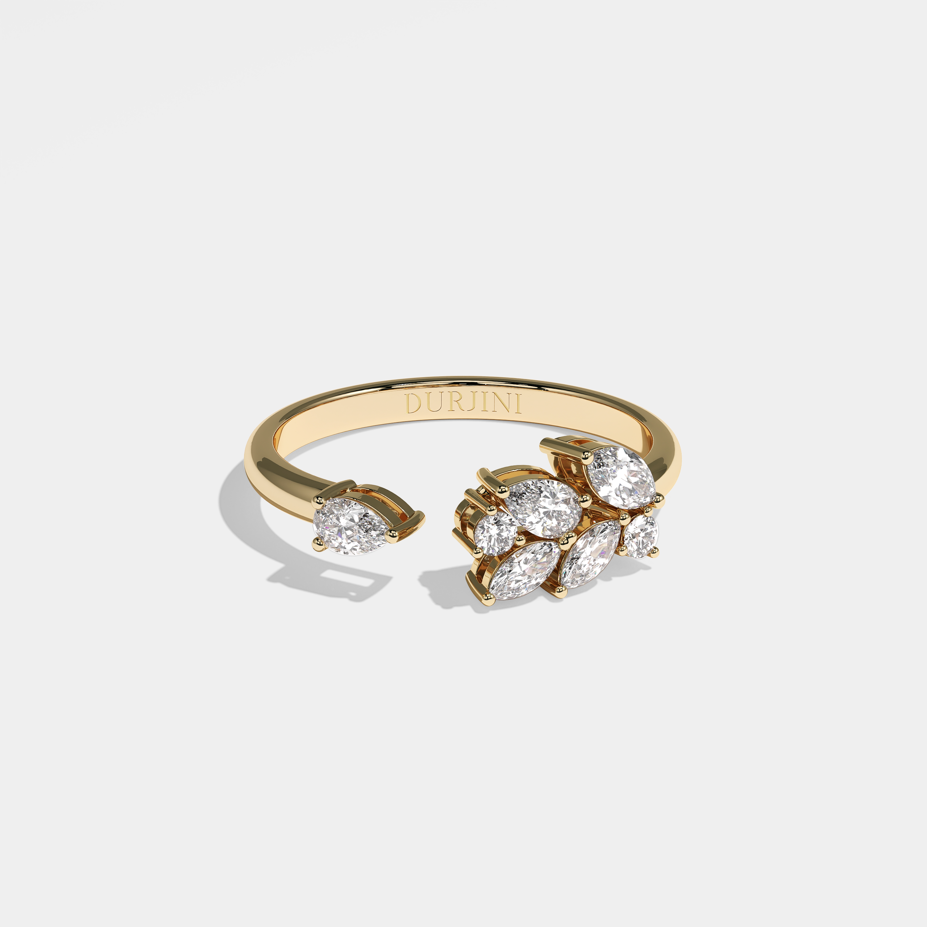 Meadow Diamond Marquise Engagement Ring 18K Yellow Gold 2.50ct