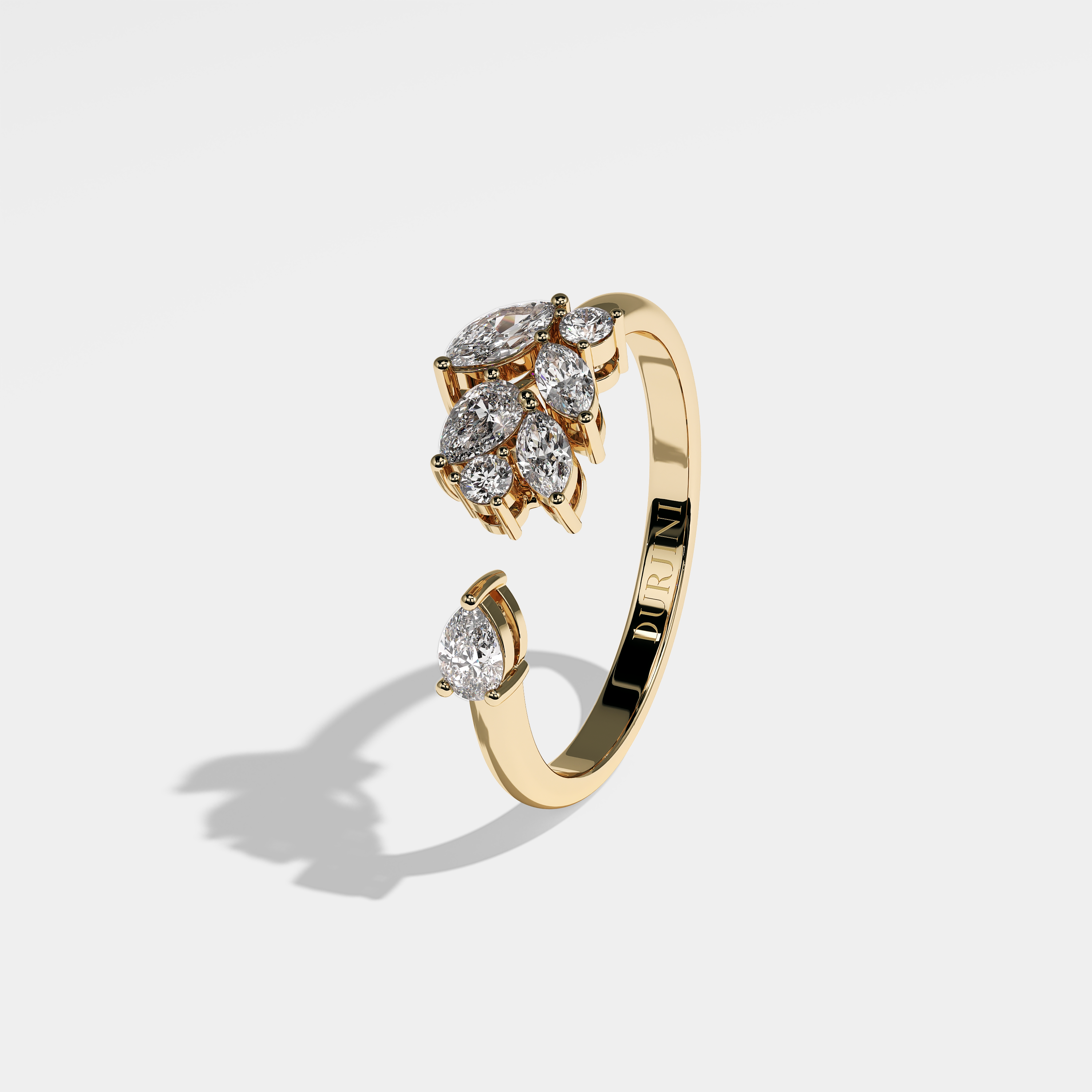 Meadow Diamond Marquise Engagement Ring 18K Yellow Gold 2.50ct