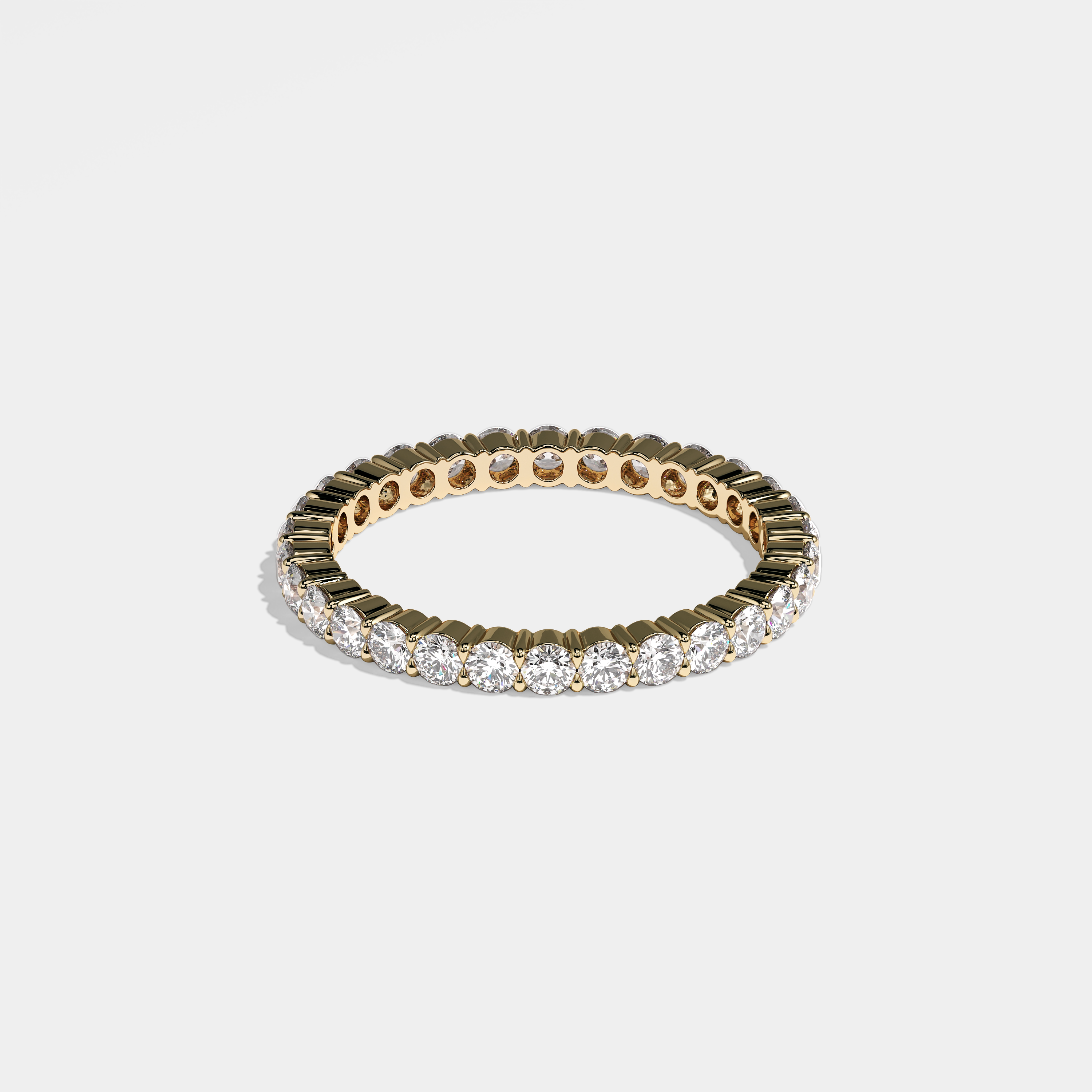Primrose Diamond Round Brilliant Eternity Ring 18K Yellow Gold 2.00ct