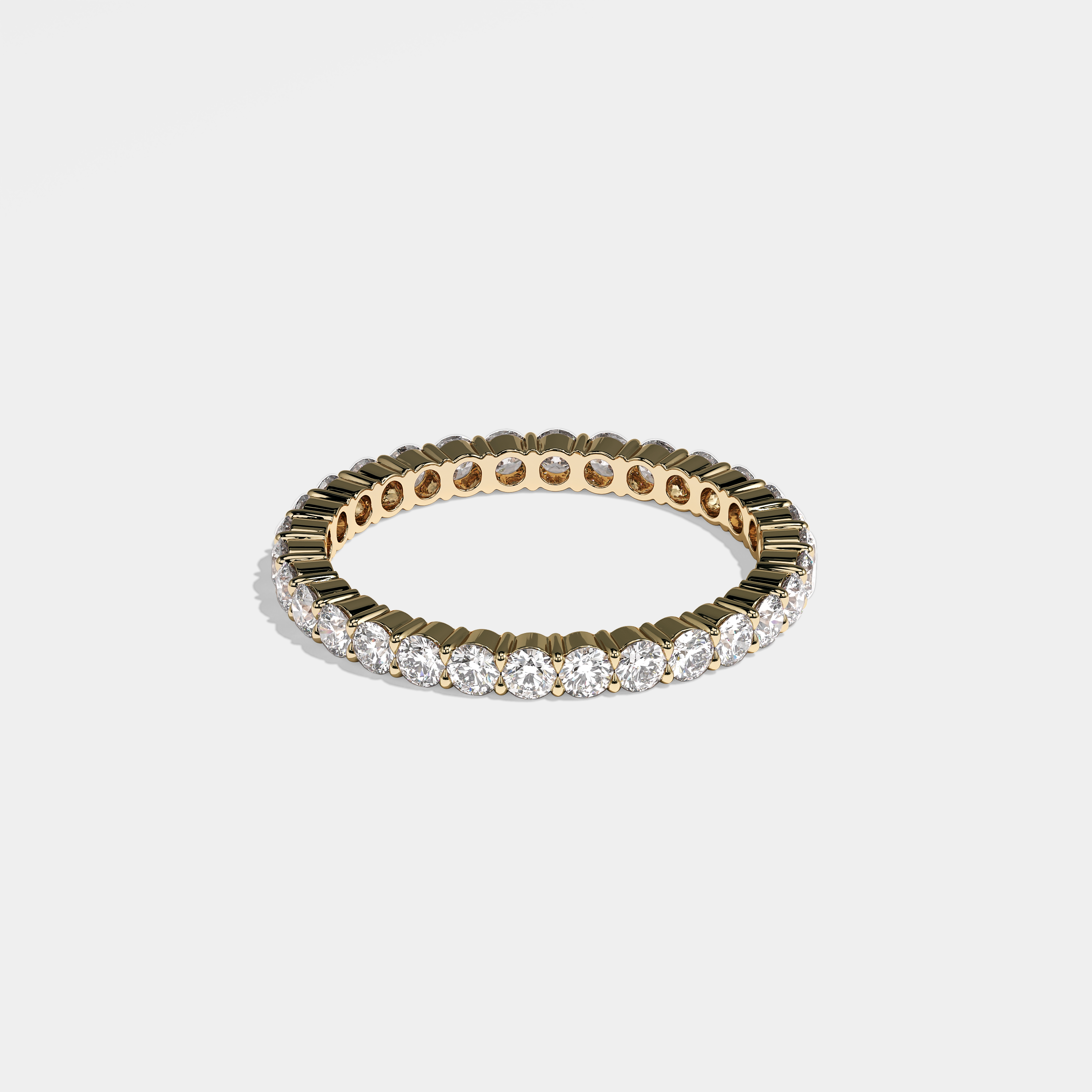 Primrose Diamond Round Brilliant Eternity Ring 18K Yellow Gold 2.00ct