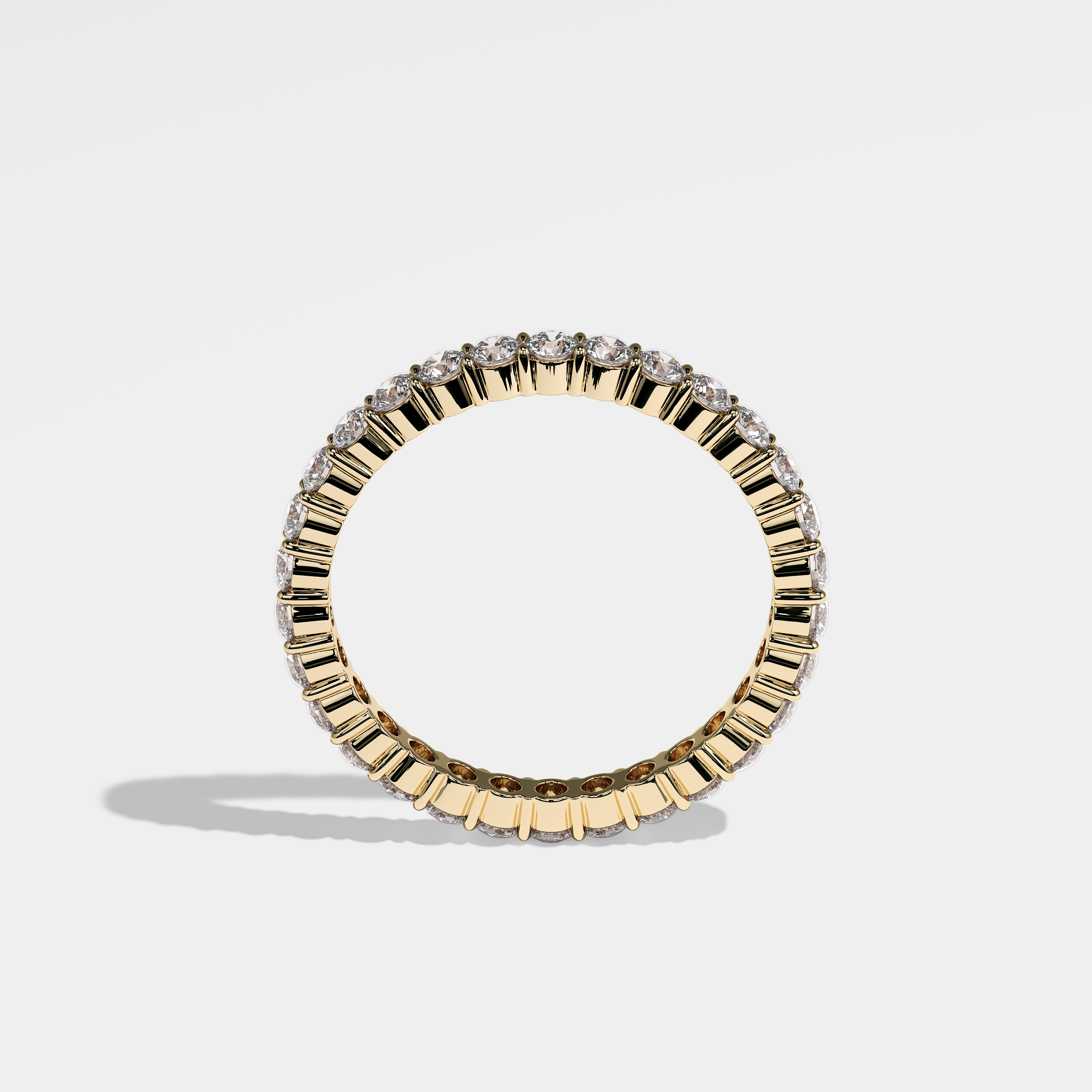 Primrose Diamond Round Brilliant Eternity Ring 18K Yellow Gold 2.00ct