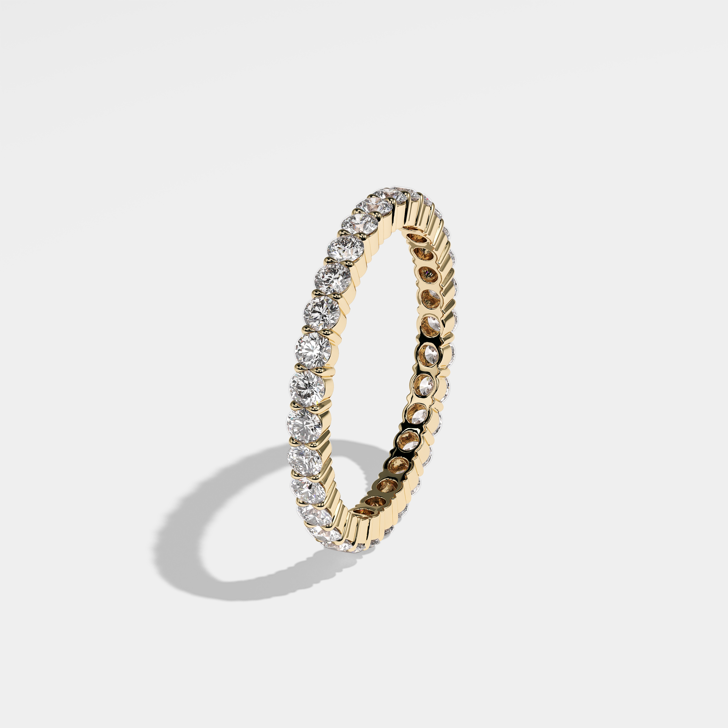 Primrose Diamond Round Brilliant Eternity Ring 18K Yellow Gold 2.00ct