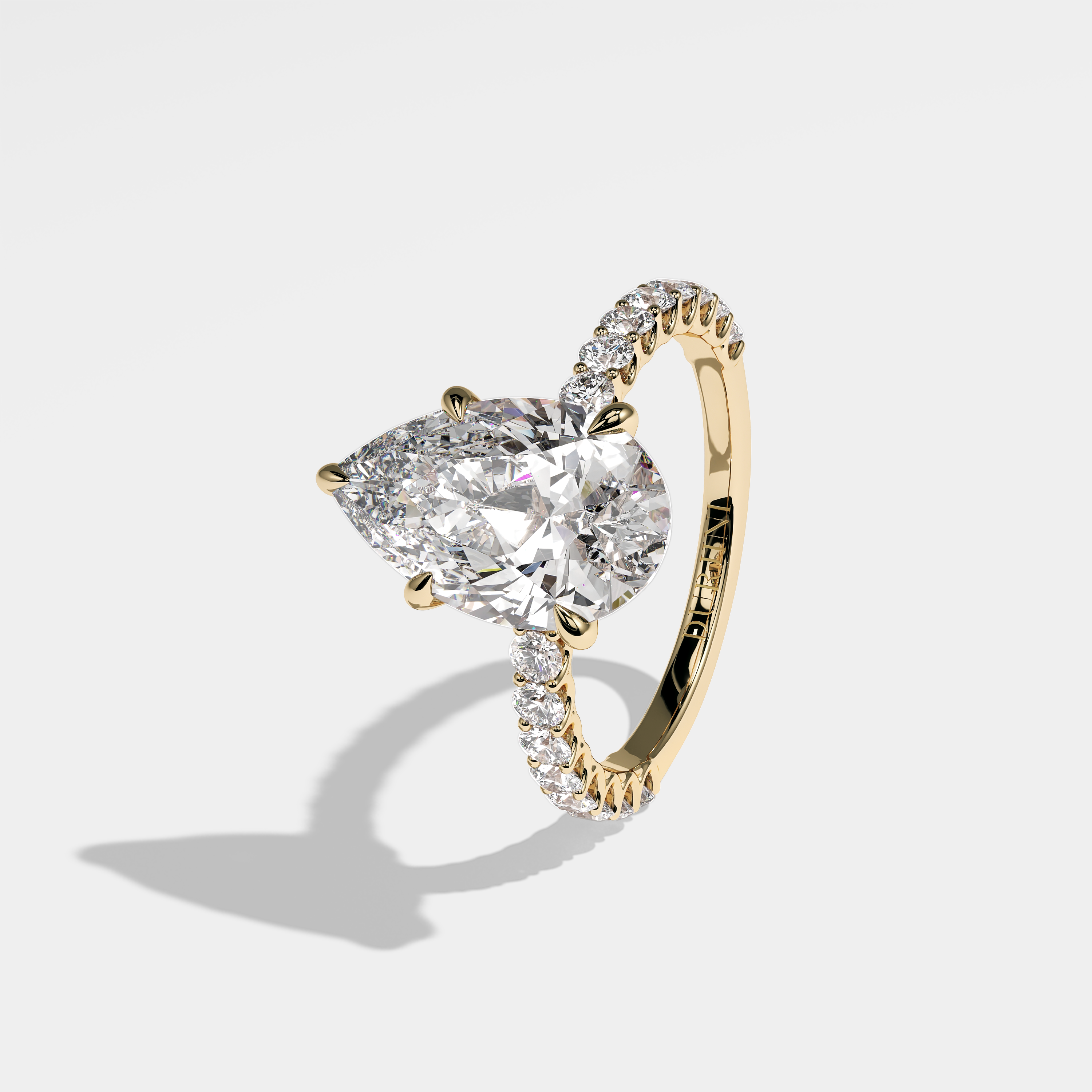 Portia Diamond Pear Halo Engagement Ring 18K Yellow Gold 7.00ct