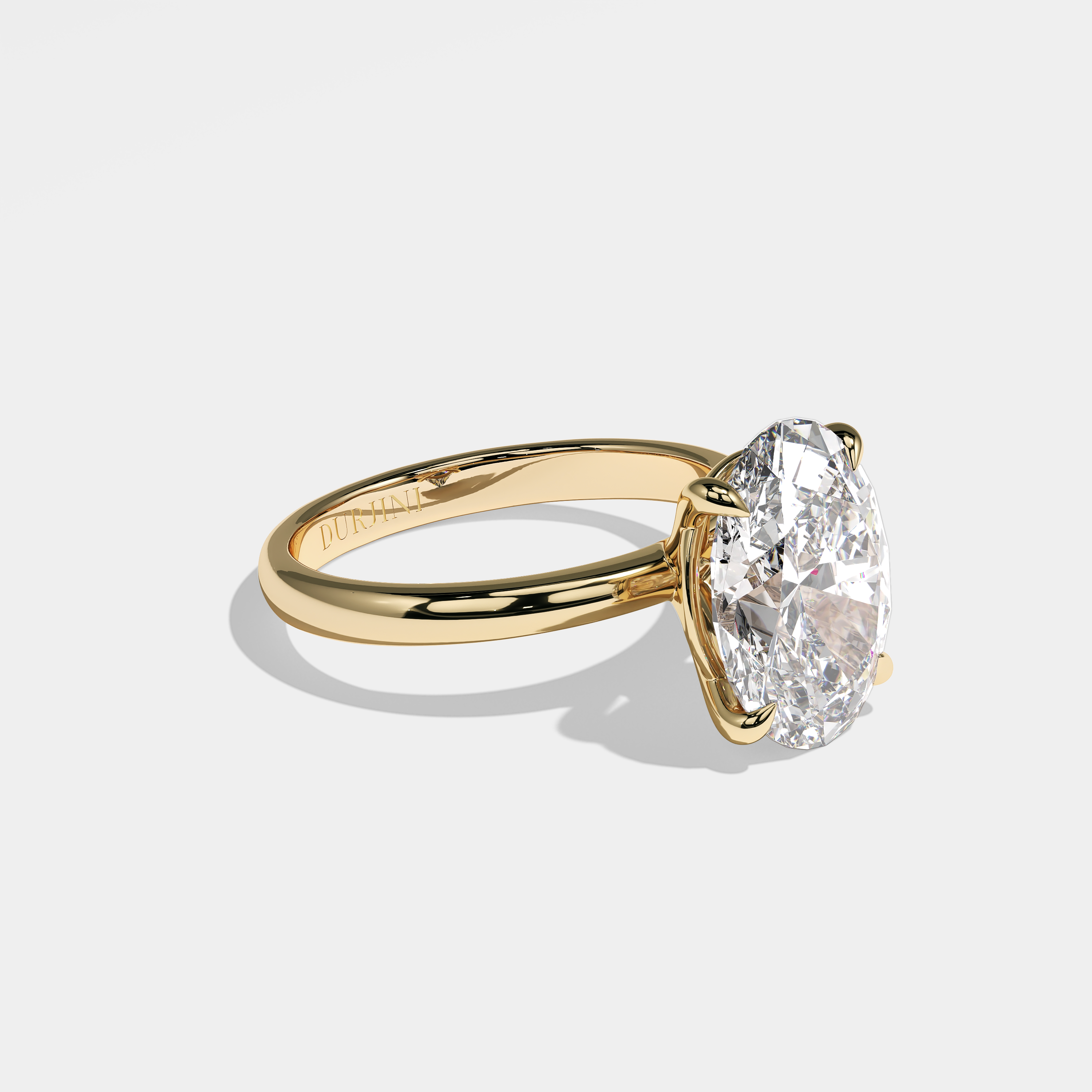Yolanda Diamond Oval Halo Engagement Ring 18K Yellow Gold 5.00ct