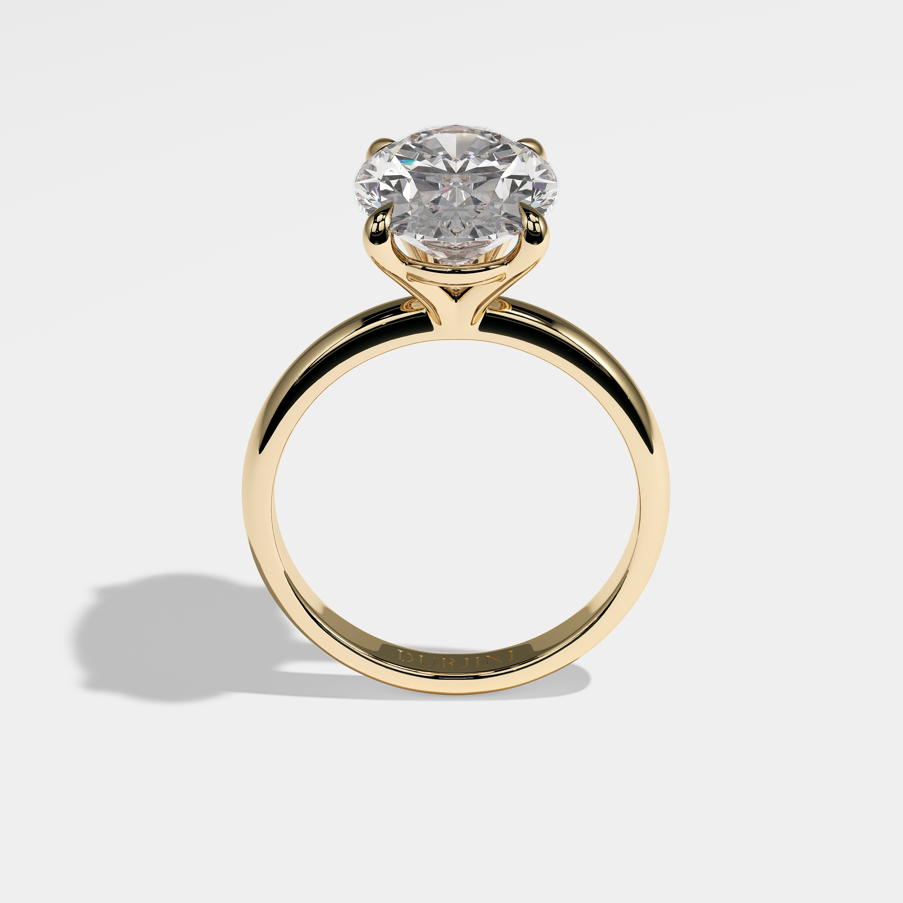 Yolanda Diamond Oval Halo Engagement Ring 18K Yellow Gold 5.00ct