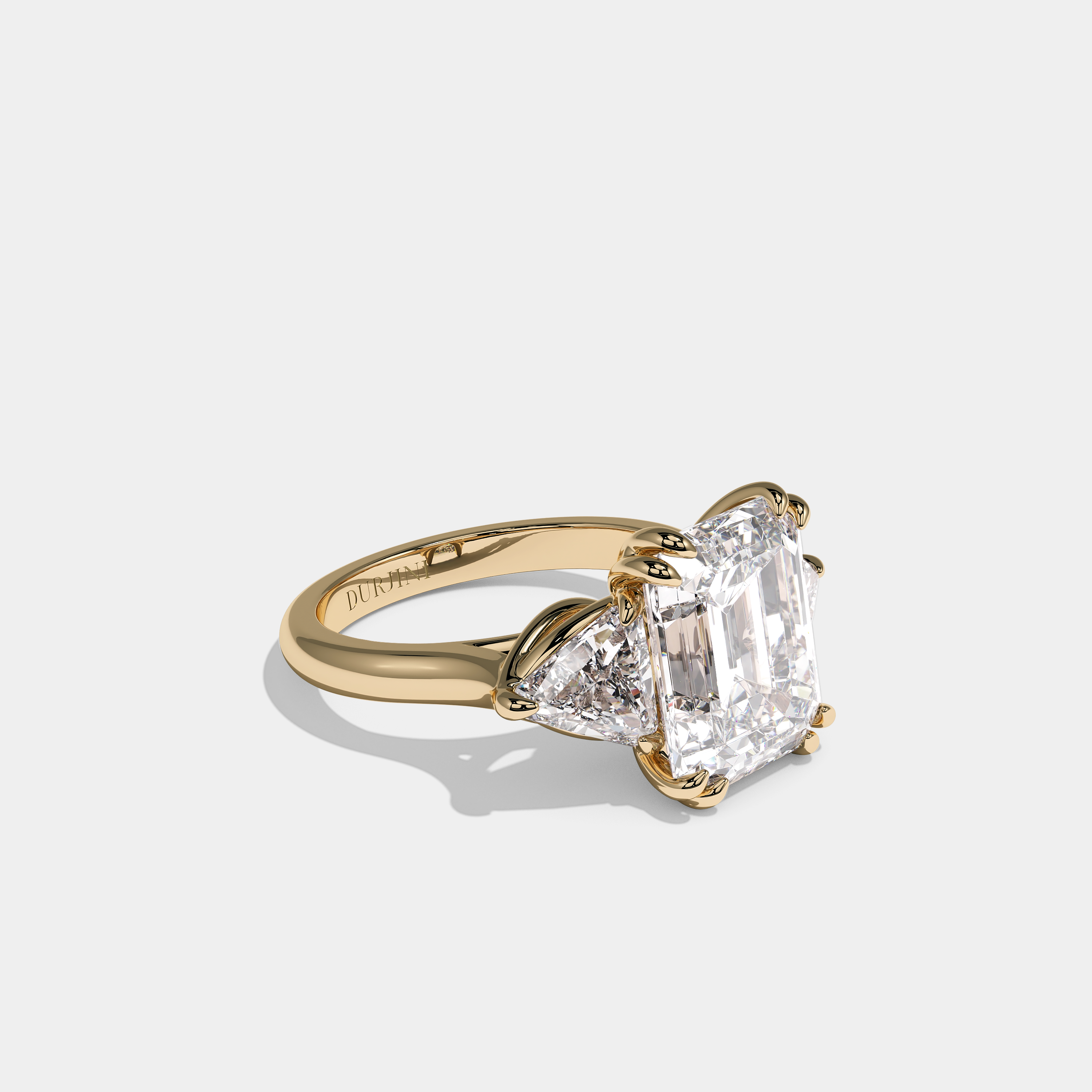 Right View – Kurbãni Durjini Duche Solennel Diamond Emerald Halo Engagement Ring