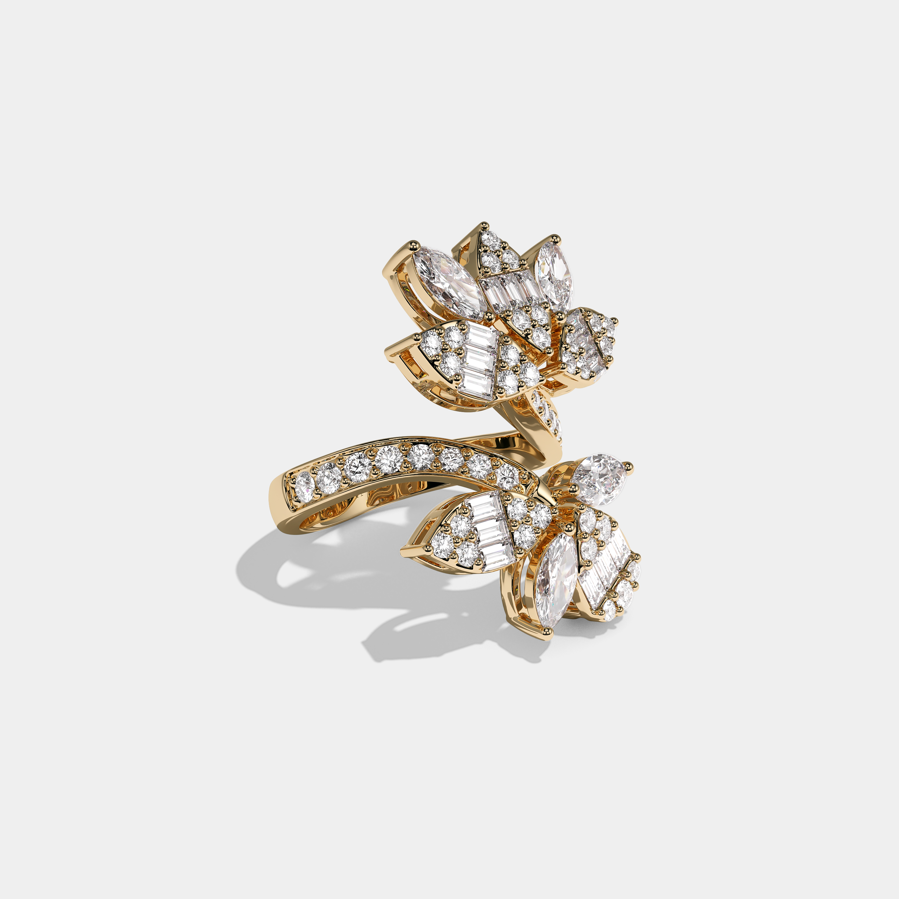 Right View – Kurbãni Durjini Charlotte Lumiere Diamond Marquise Engagement Ring Yellow Gold