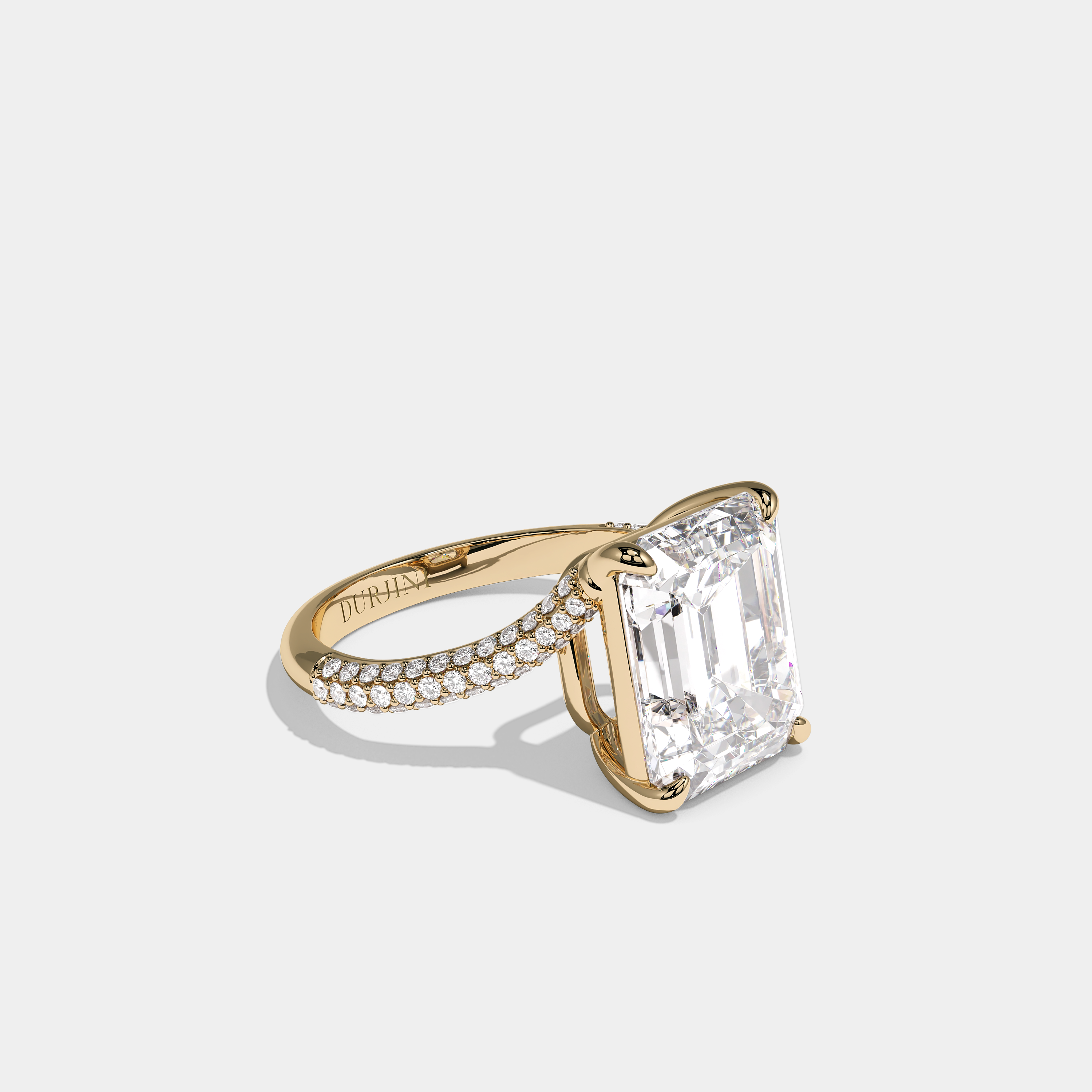 Comtesse d’Orée Diamond Emerald Engagement Ring 18K Yellow Gold 10.00ct