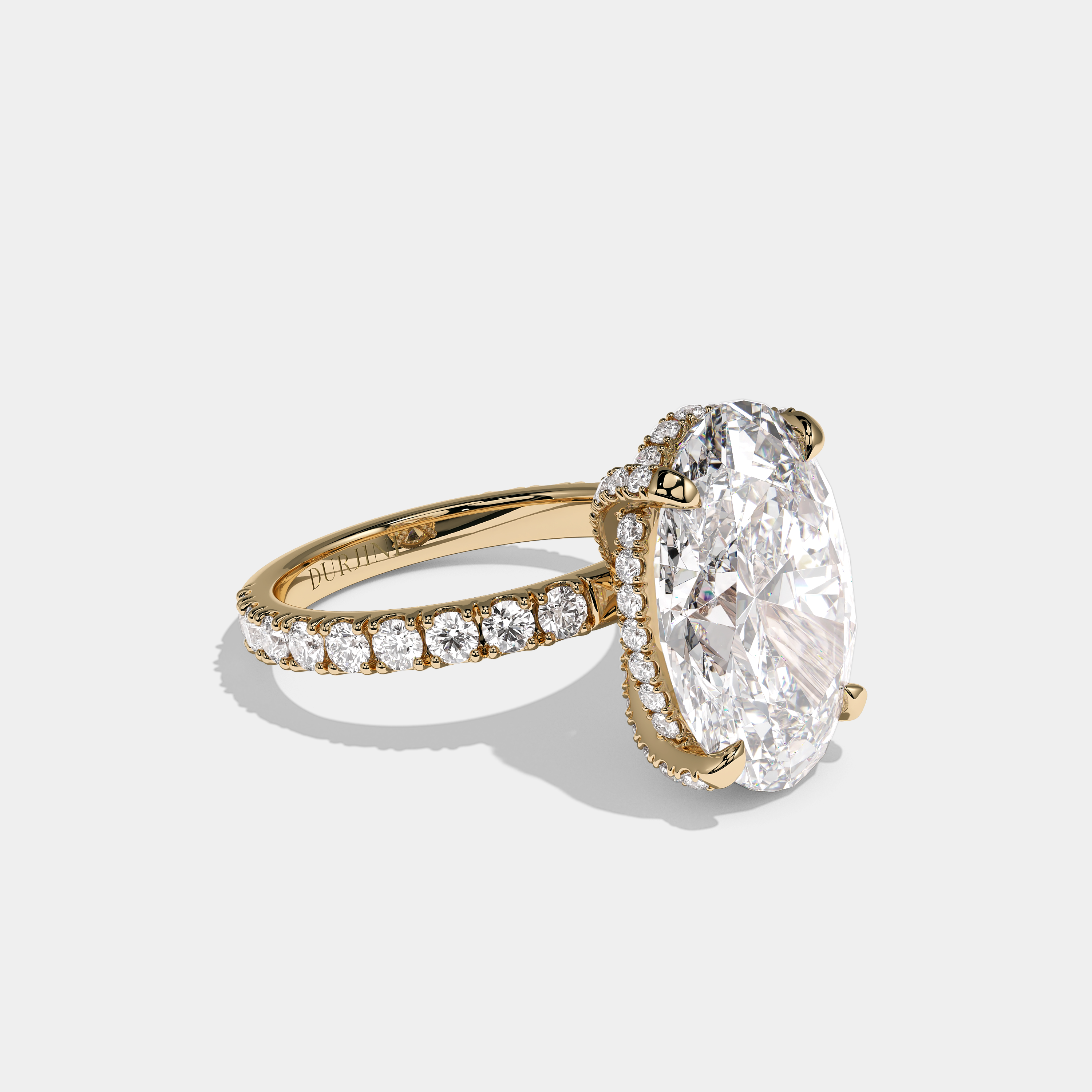Right View – Kurbãni Durjini Aveline Royale Diamond Oval Halo Engagement Ring