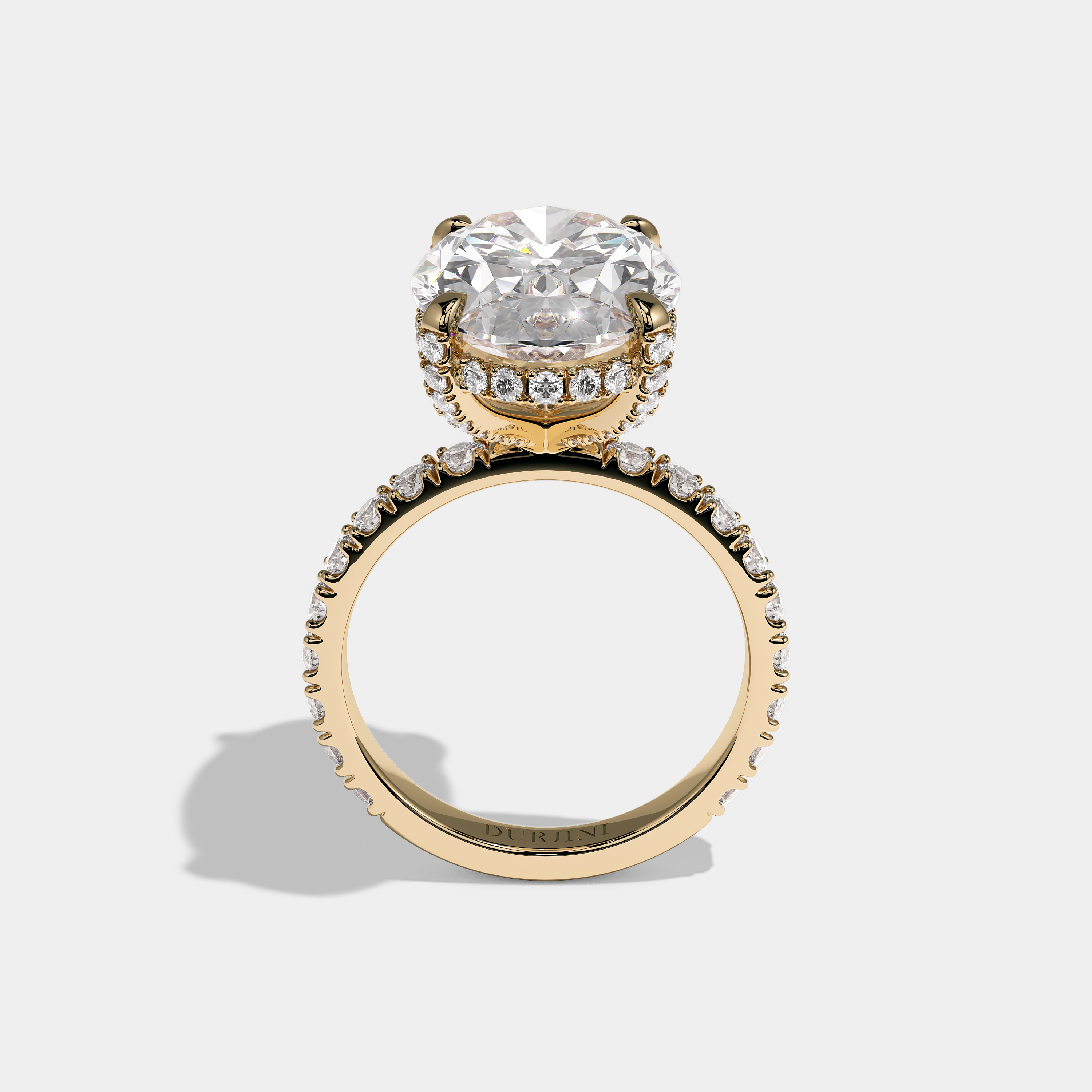 Full View – Kurbãni Durjini Aveline Royale Diamond Oval Halo Engagement Ring