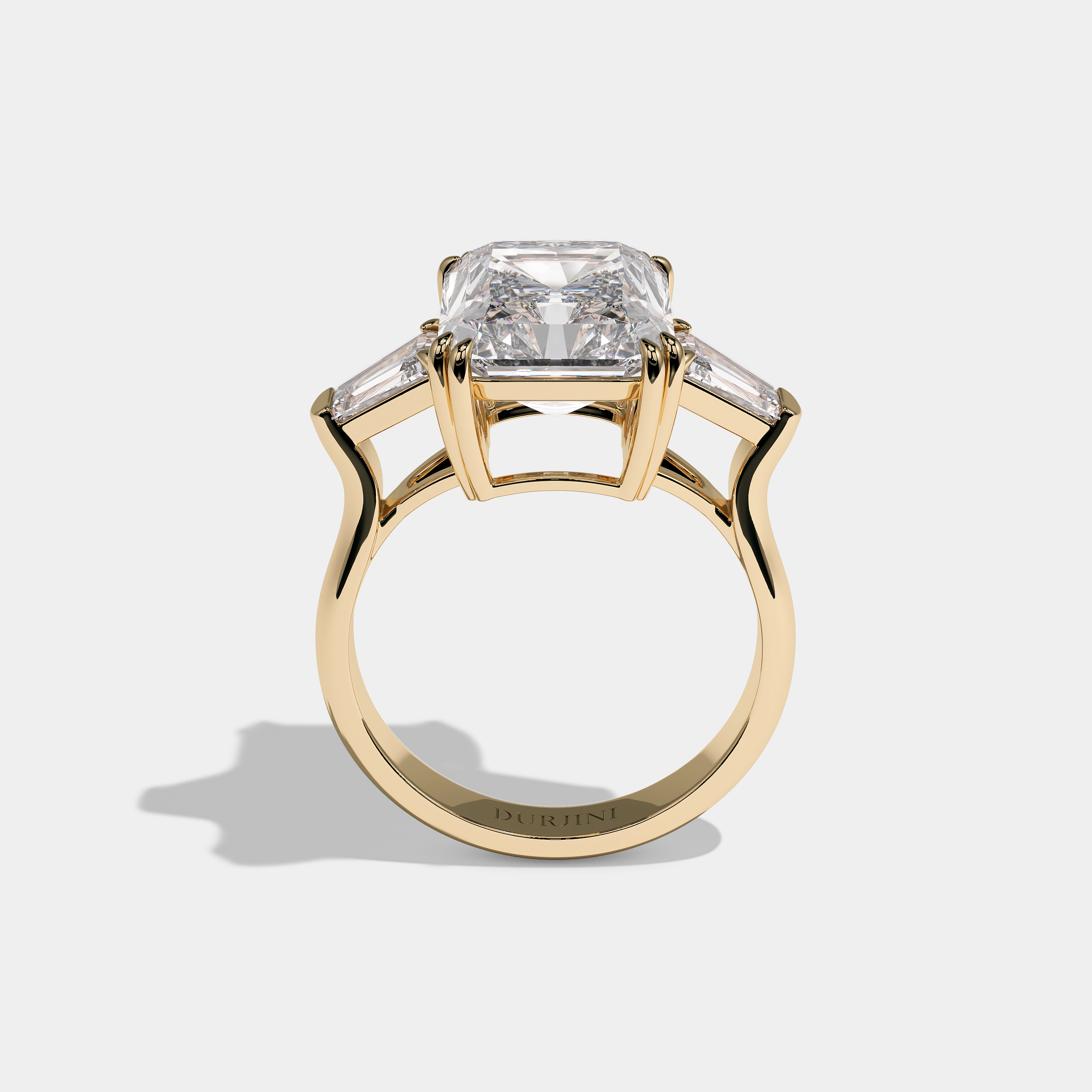 Full View – Kurbãni Durjini Solenne Royale Diamond Radiant Halo Engagement Ring