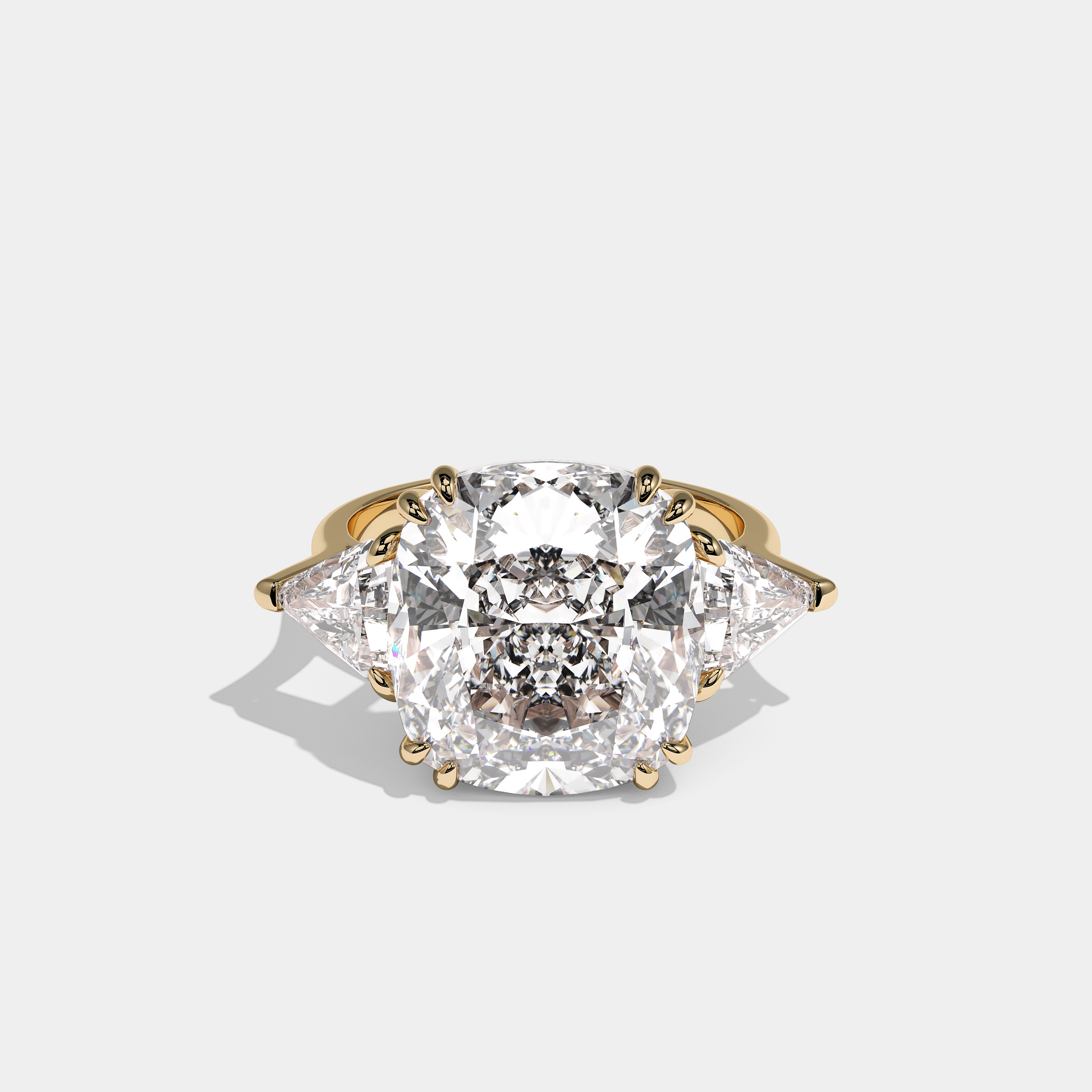 Front View – Kurbãni Durjini Ravelle Royale Diamond Cushion Engagement Ring