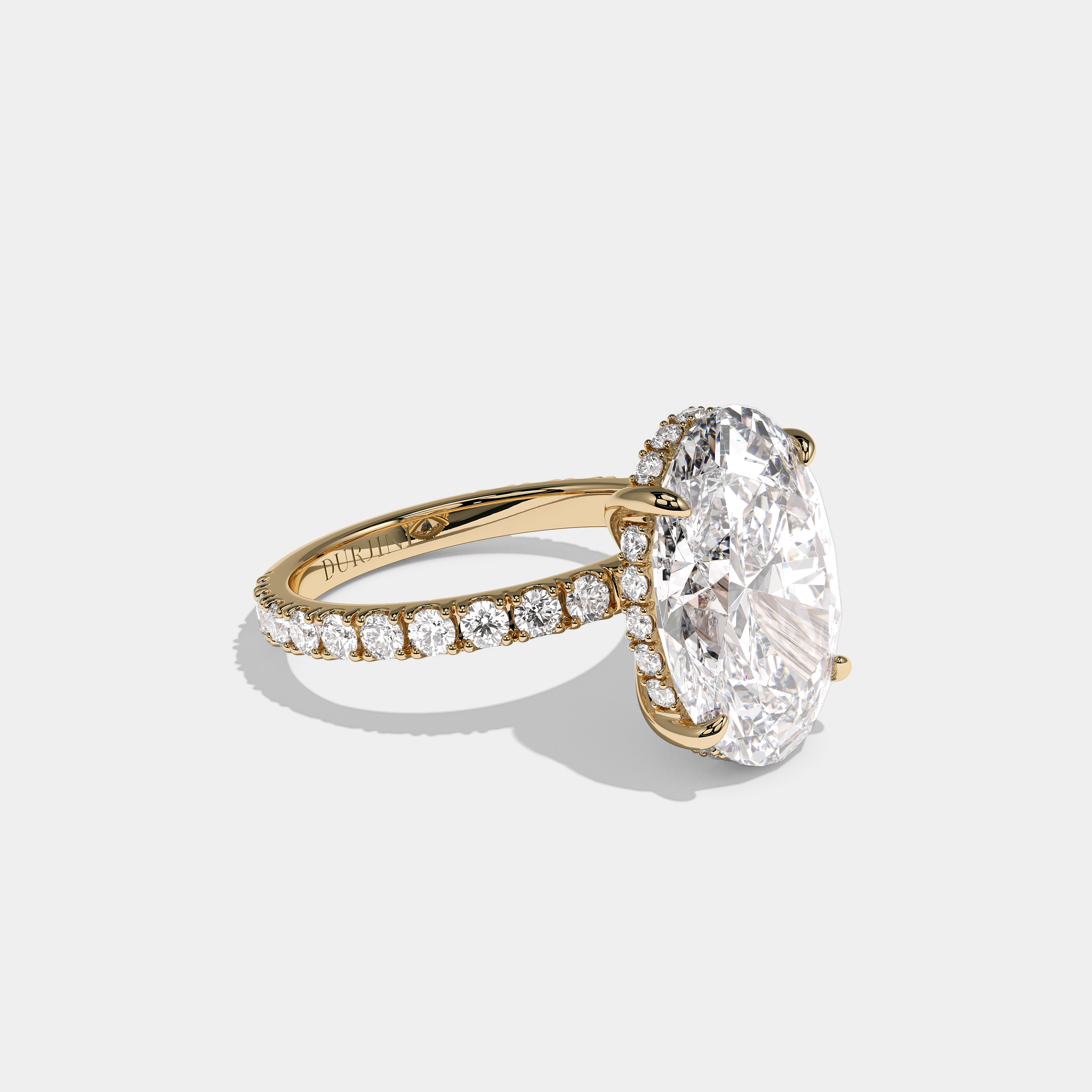 Right View – Kurbãni Durjini Lucien Royale Diamond Oval Halo Engagement Ring