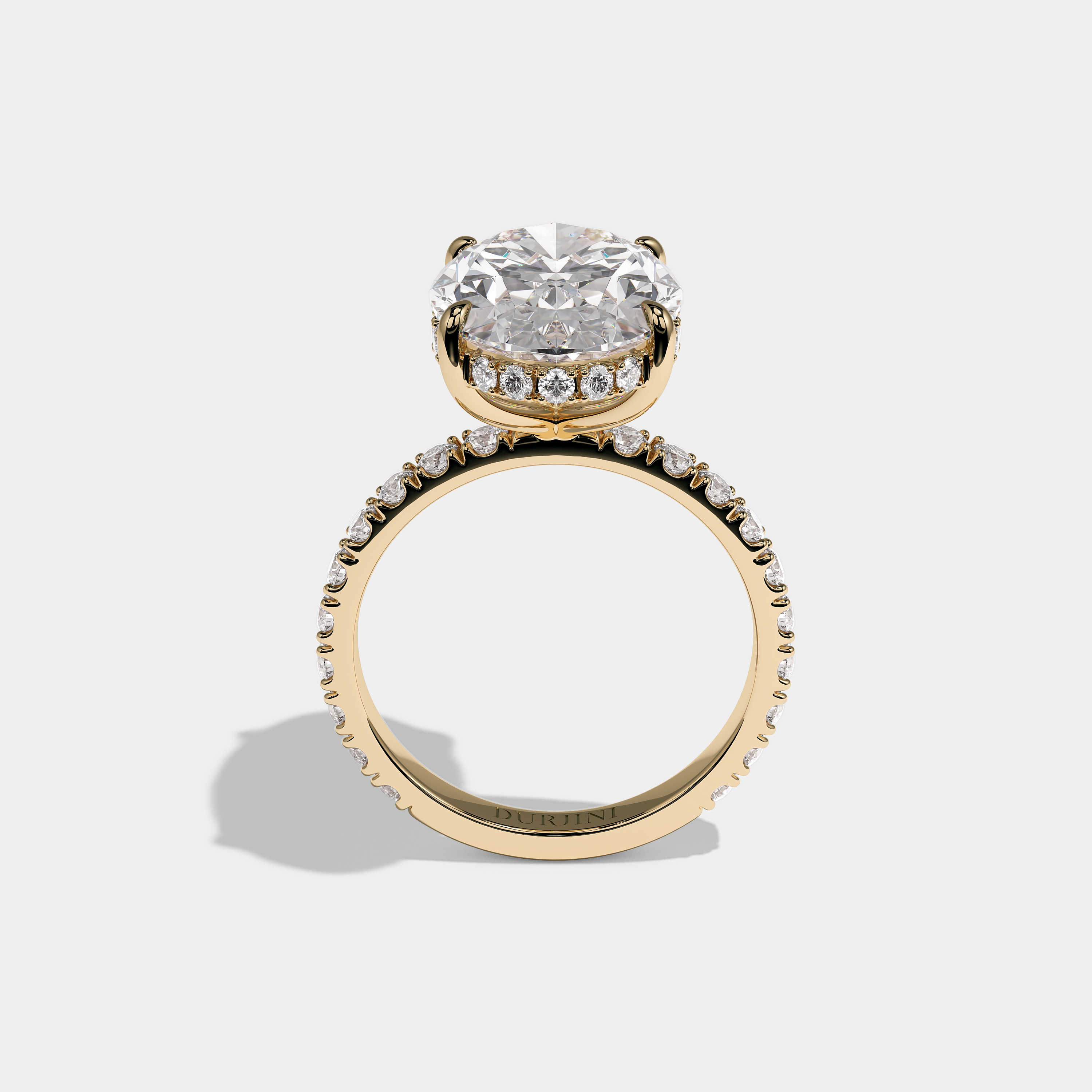 Full View – Kurbãni Durjini Lucien Royale Diamond Oval Halo Engagement Ring