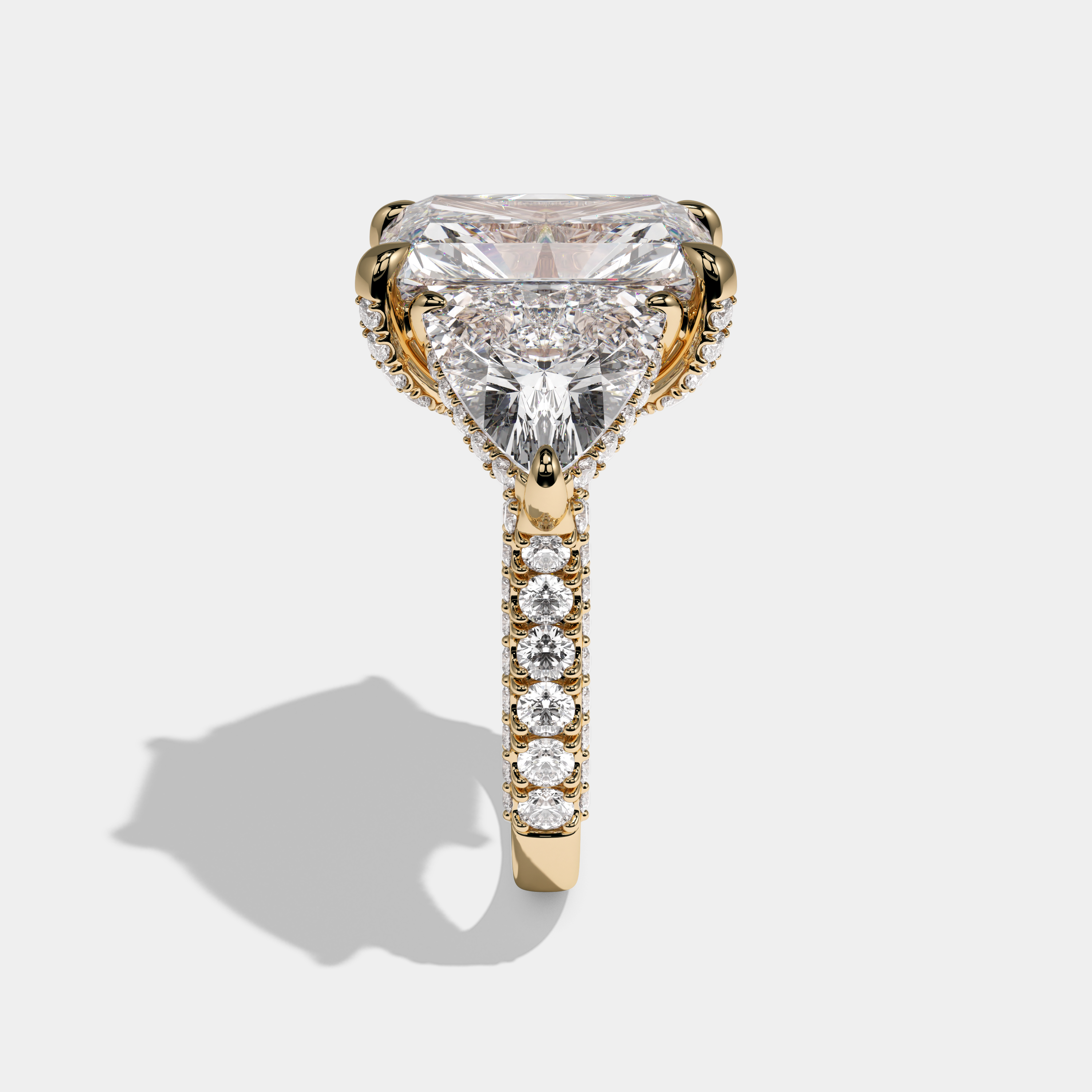Charlotte Radiant Cut Diamond Engagement Ring 13ct 18K Yellow Gold