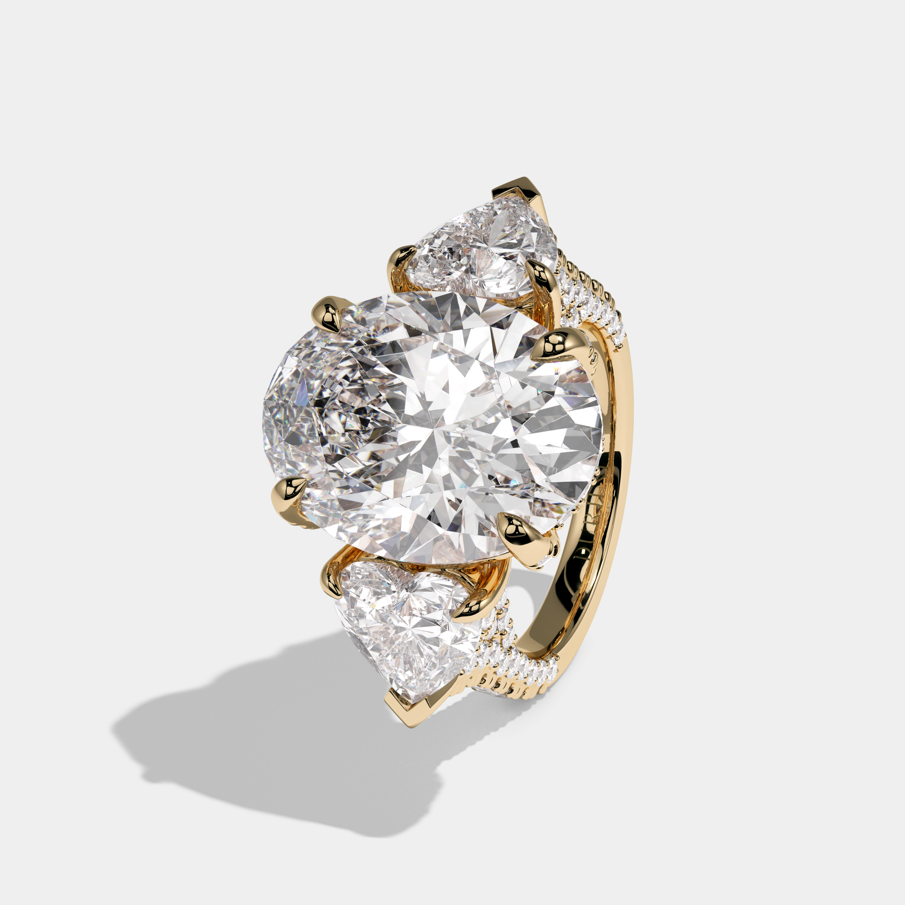 Seraphina Oval Cut Diamond Halo Engagement Ring 16.0ct 18K Yellow Gold