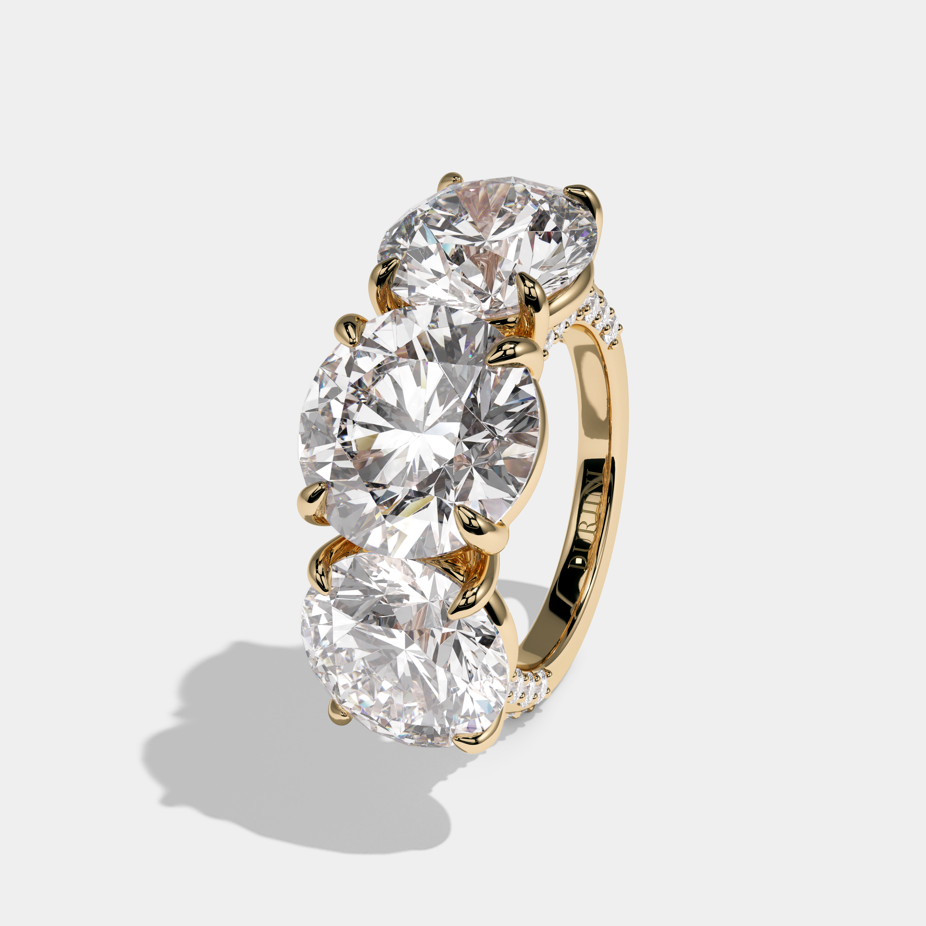 Rivka Round Brilliant Cut Diamond Halo Engagement Ring 12.00ct 18K Yellow Gold