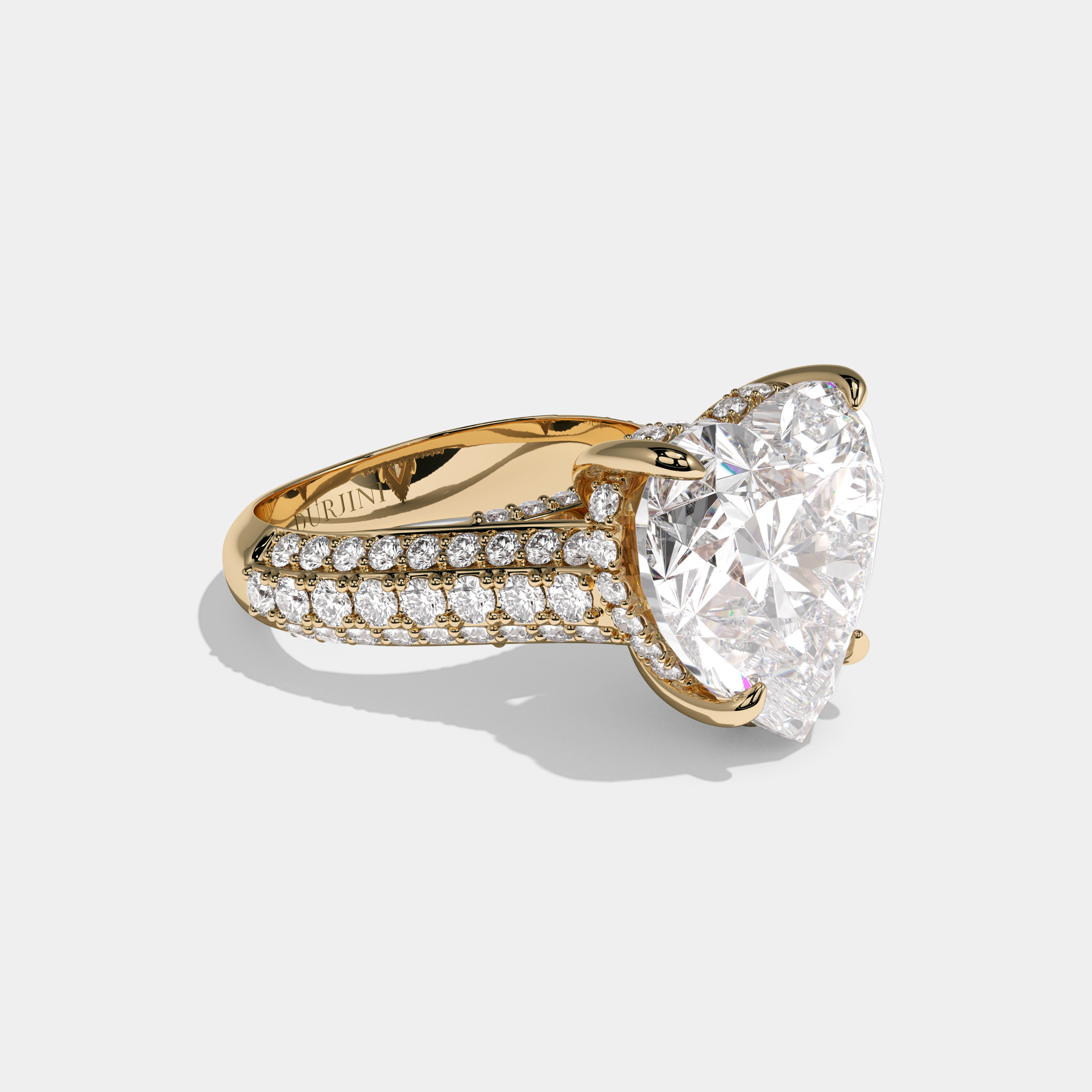 Charlotte Heart Cut Diamond Halo Engagement Ring 10ct 18K Yellow Gold
