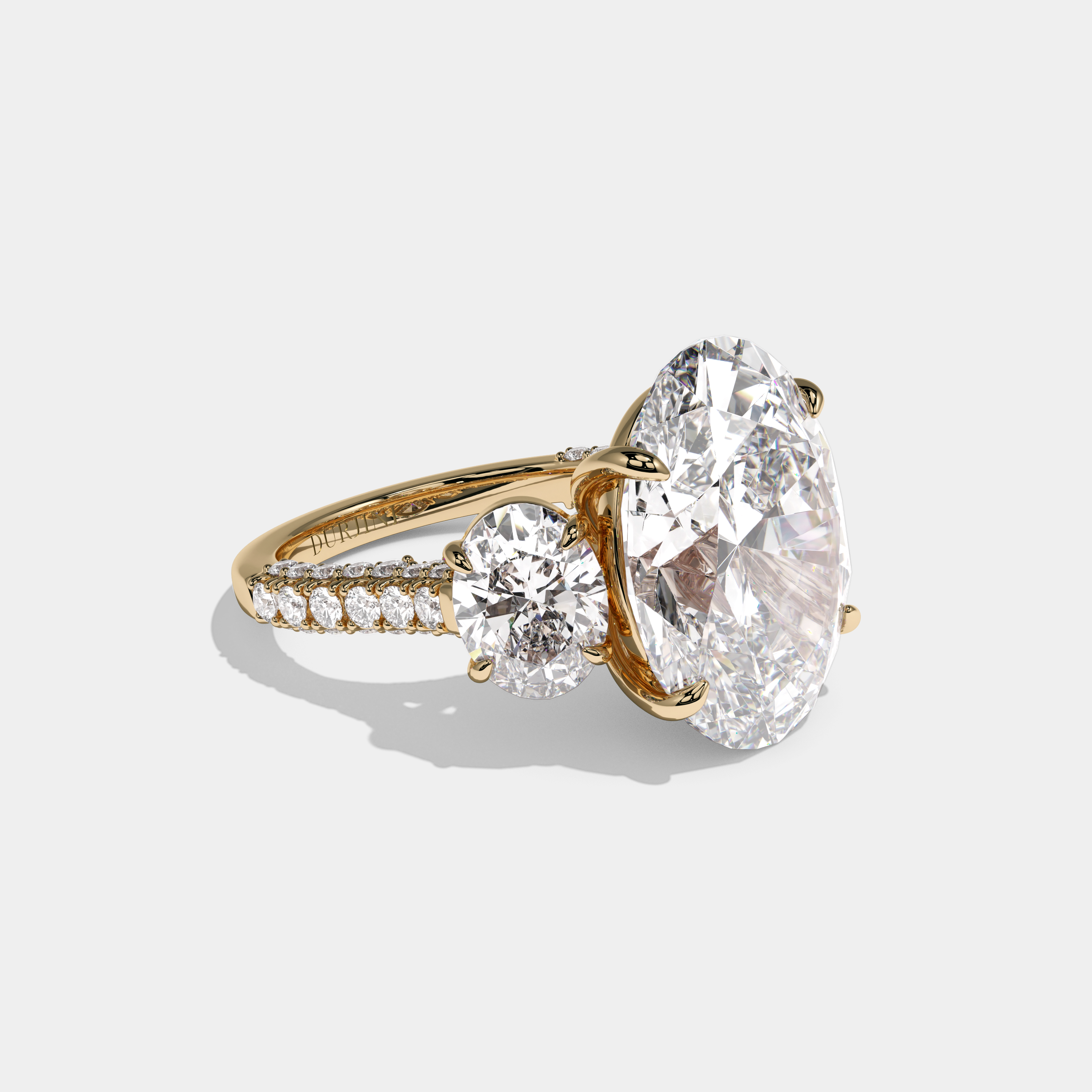 Arabella Oval Cut Diamond Halo Engagement Ring 13ct 18K Yellow Gold