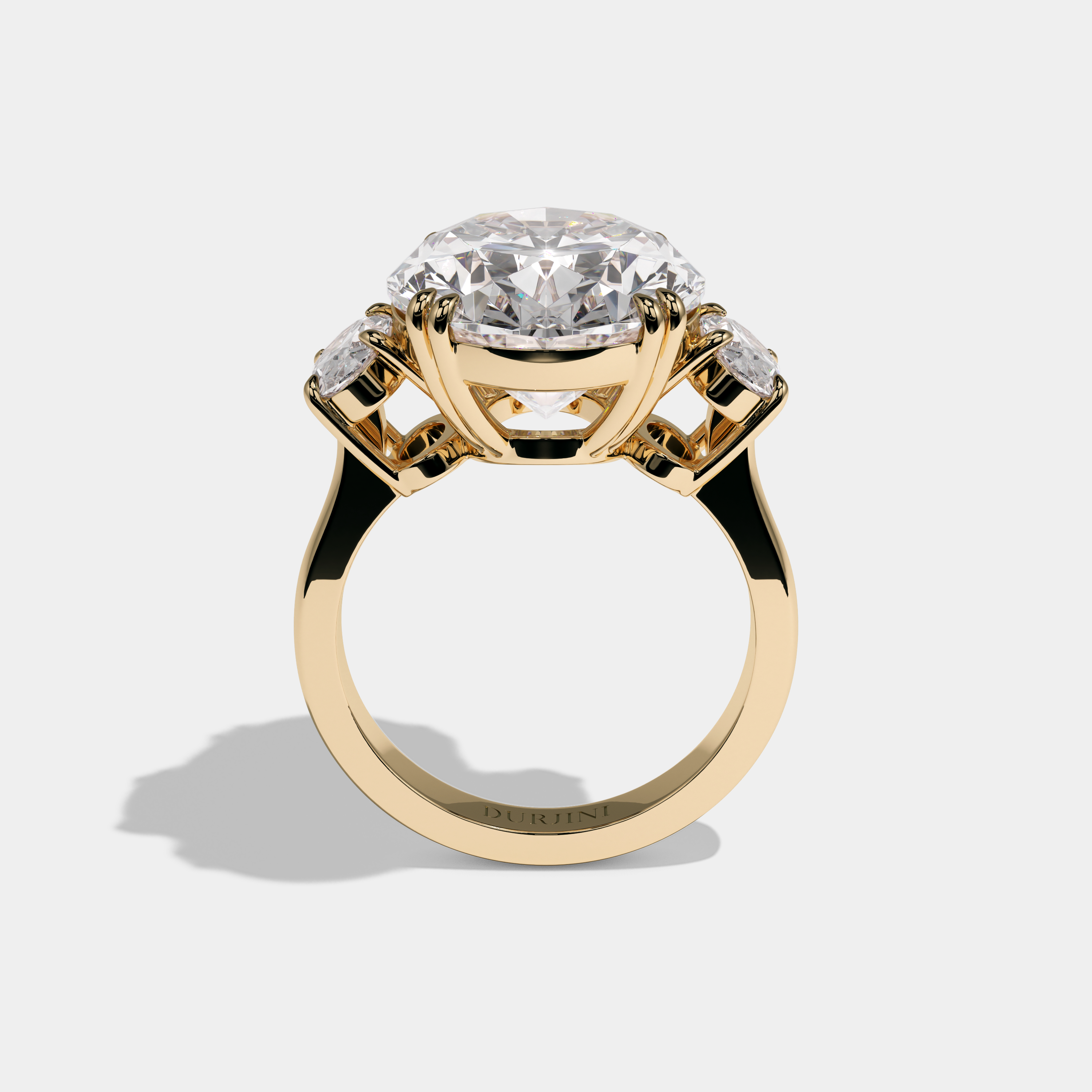 Diana Oval Cut Diamond Halo Engagement Ring 10ct 18K Yellow Gold